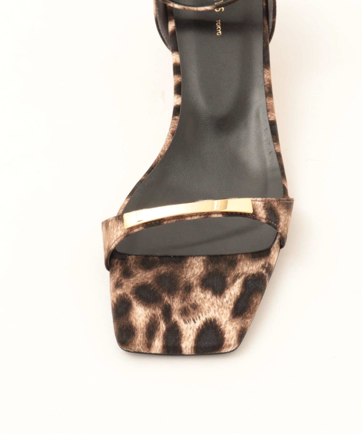 NOLLEY'S(ノーリーズ) NOLLEYS メタルバーレオパードサンダル