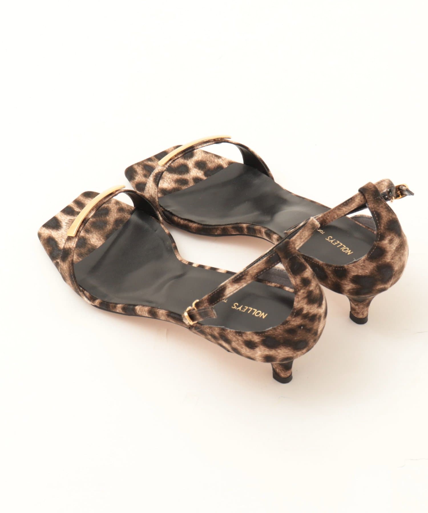 NOLLEY'S(ノーリーズ) NOLLEYS メタルバーレオパードサンダル