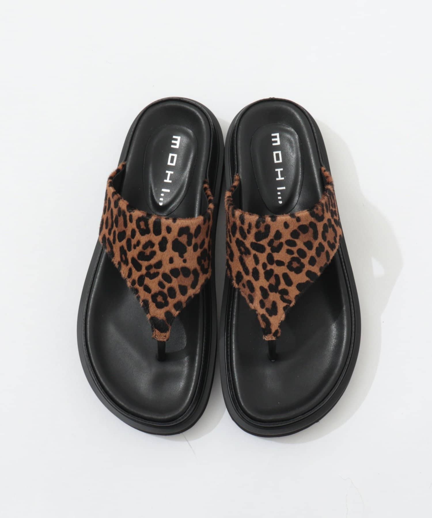 NOLLEY'S(ノーリーズ) 【MOHI/ モヒ】レオパード厚底トングサンダル