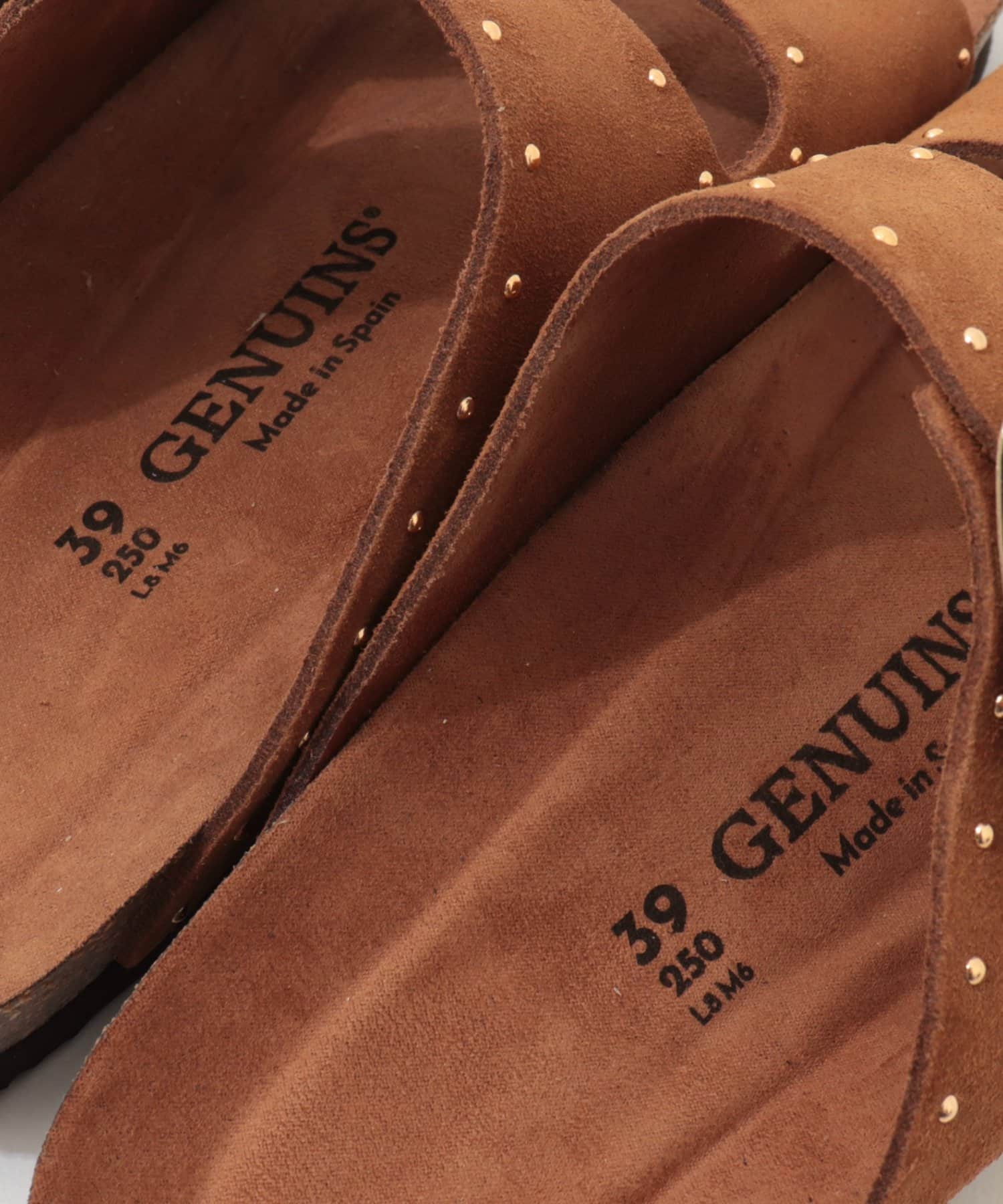 NOLLEY'S(ノーリーズ) 【GENUINS/ジェニンズ】　スエードスタッズベルトサンダル