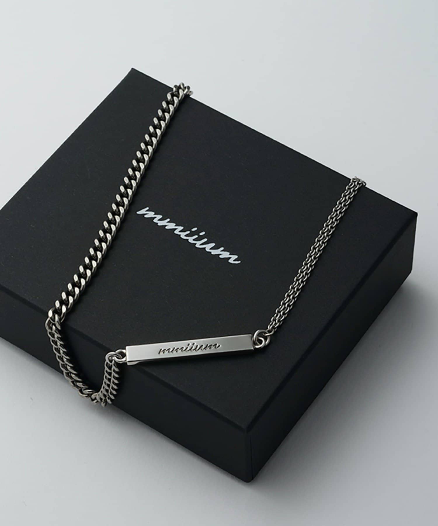 Lui's(ルイス) 【miu企画】3WAYステンレスチェーンプレートネックレス