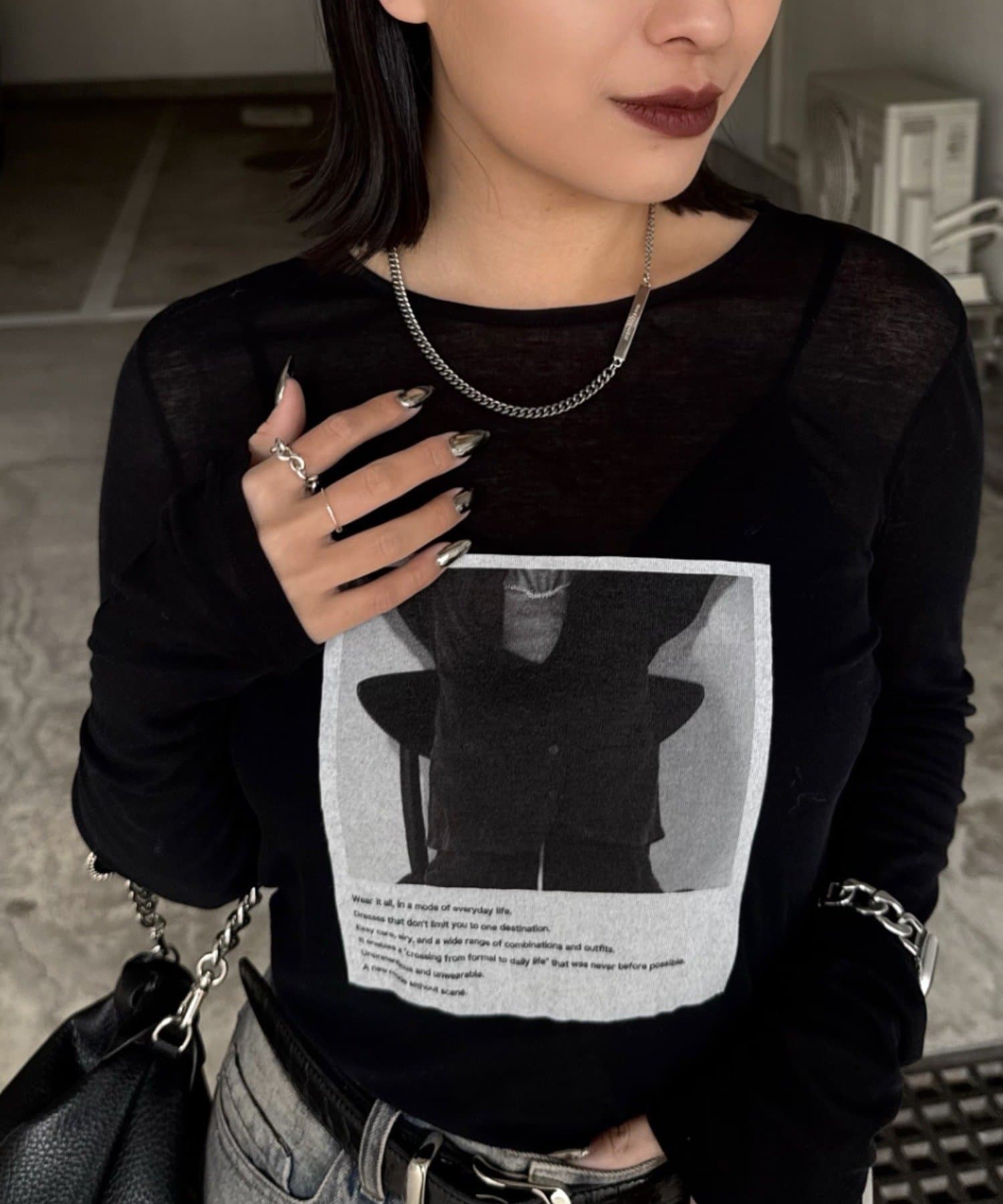 Lui's(ルイス) 【miu企画】3WAYステンレスチェーンプレートネックレス