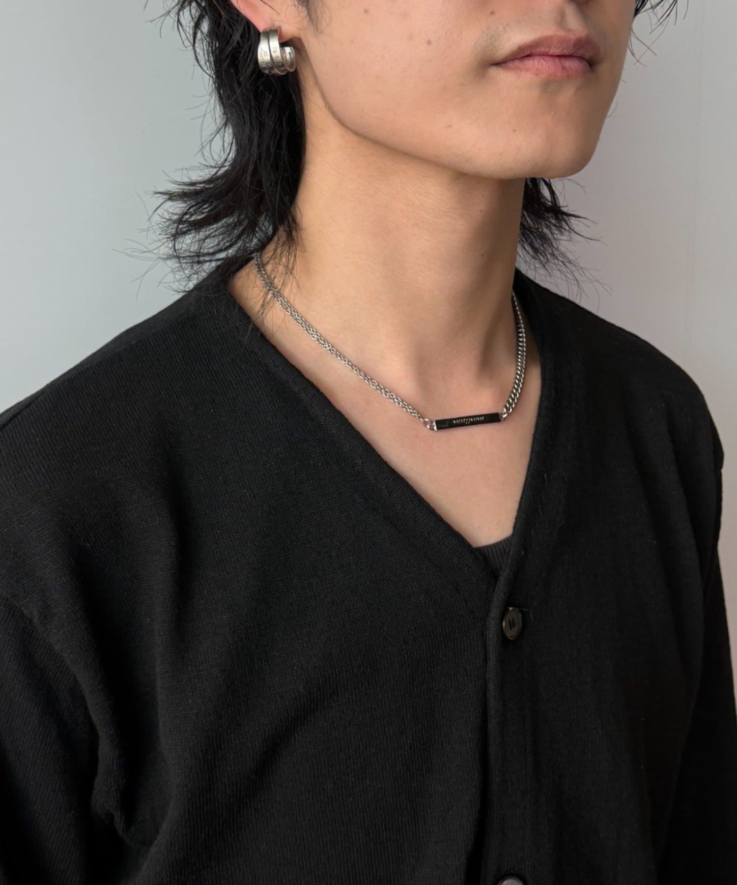 Lui's(ルイス) 【miu企画】3WAYステンレスチェーンプレートネックレス