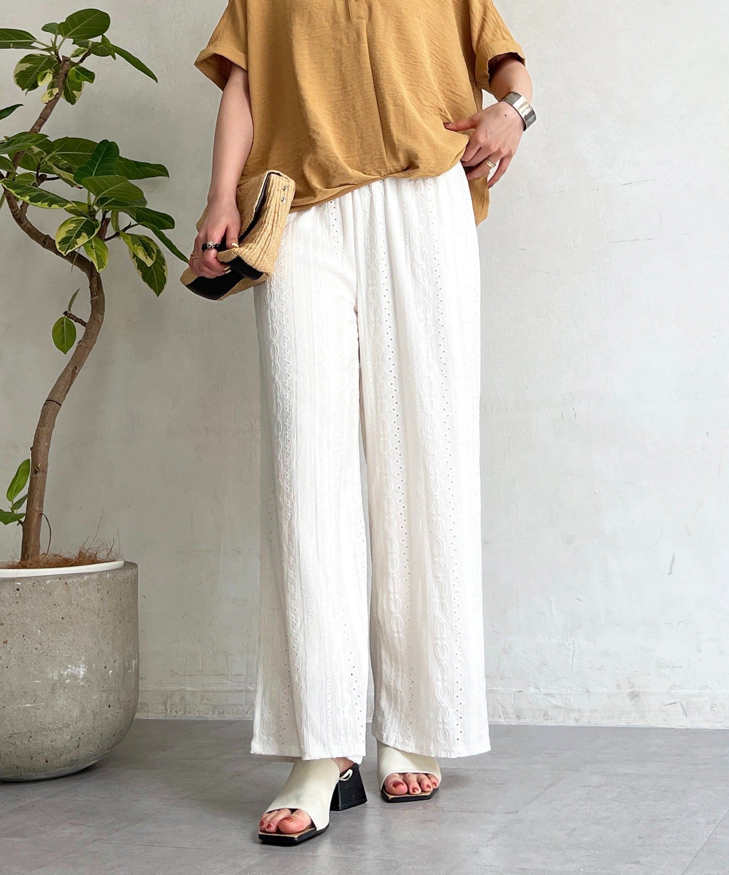 un dix cors(アンディコール) レースイージーパンツ