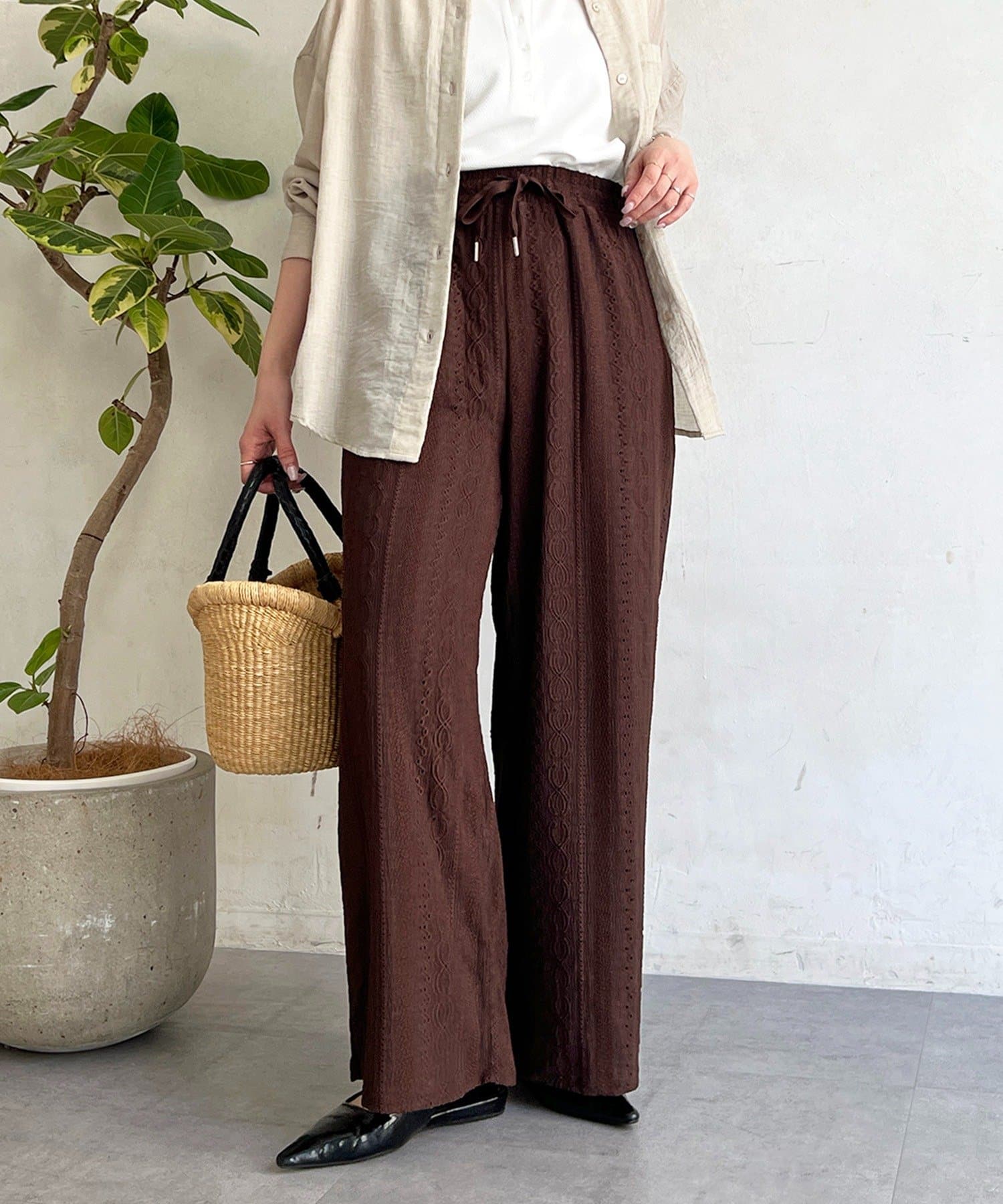 un dix cors(アンディコール) レースイージーパンツ