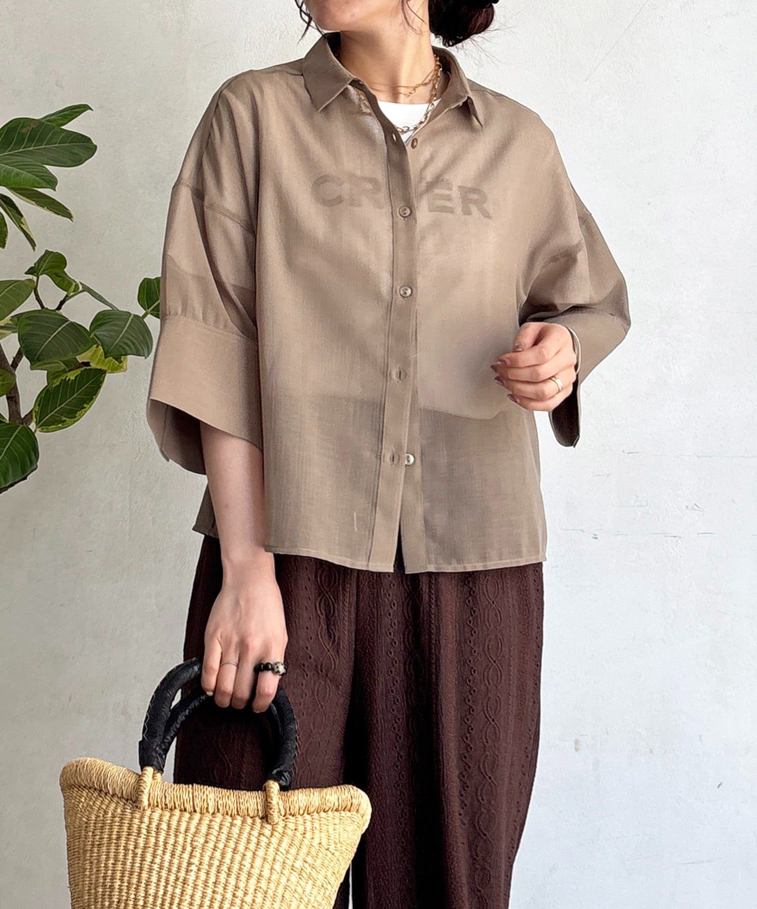 un dix cors(アンディコール) シアー半袖シャツ