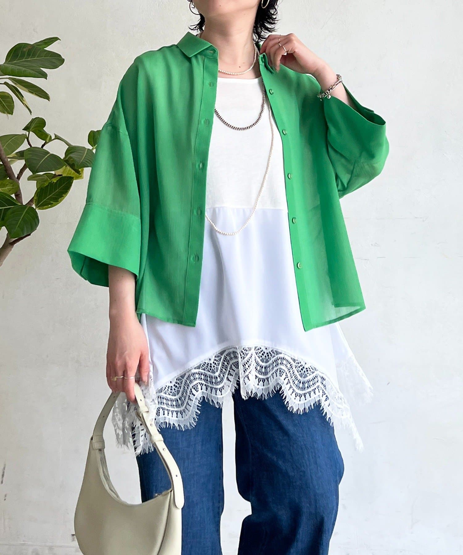 un dix cors(アンディコール) シアー半袖シャツ