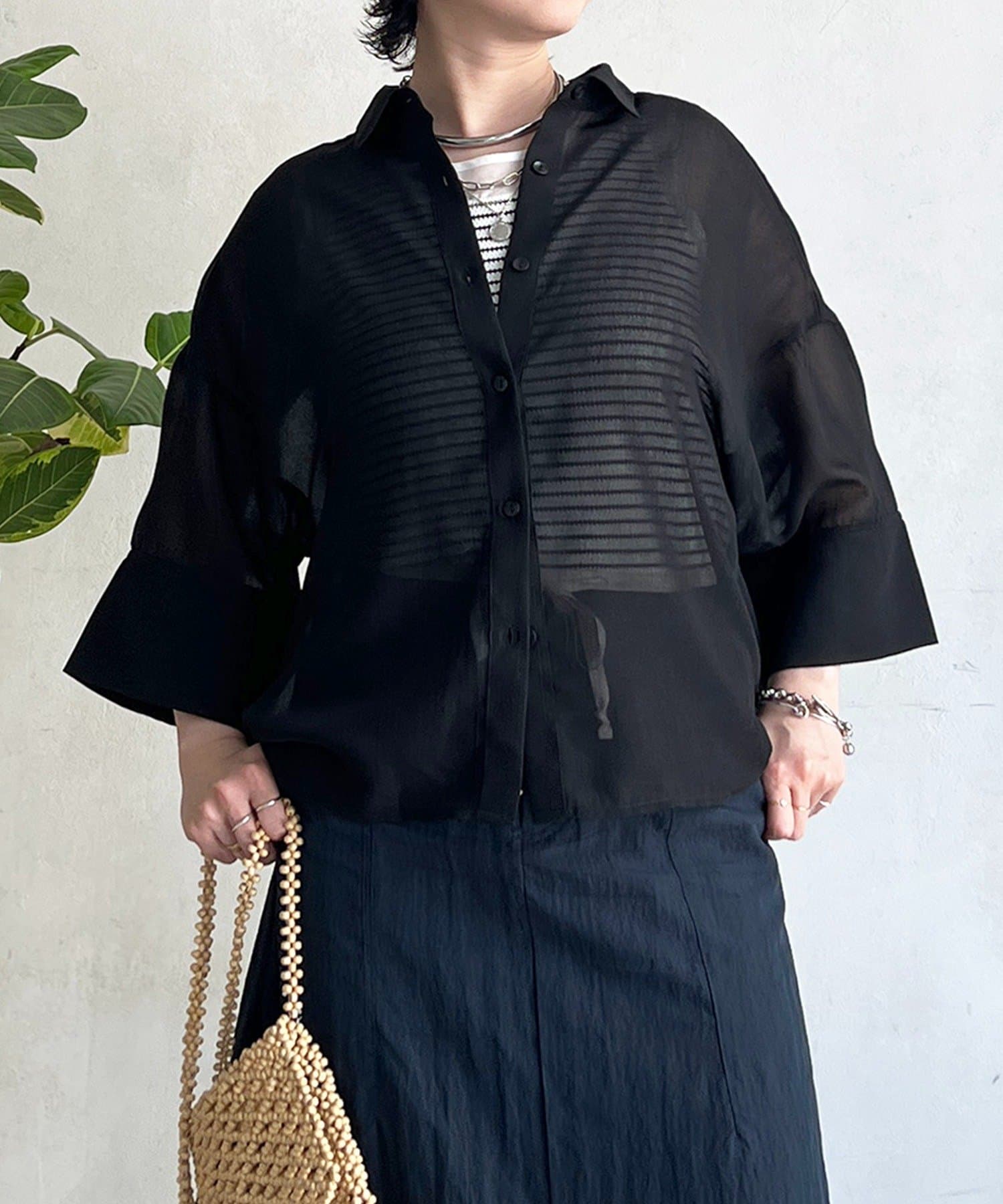 un dix cors(アンディコール) シアー半袖シャツ