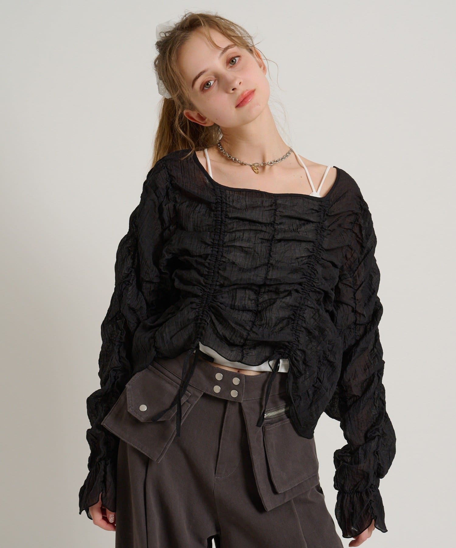 w closet(ダブルクローゼット) 【5色展開】シアードロストプルオーバー