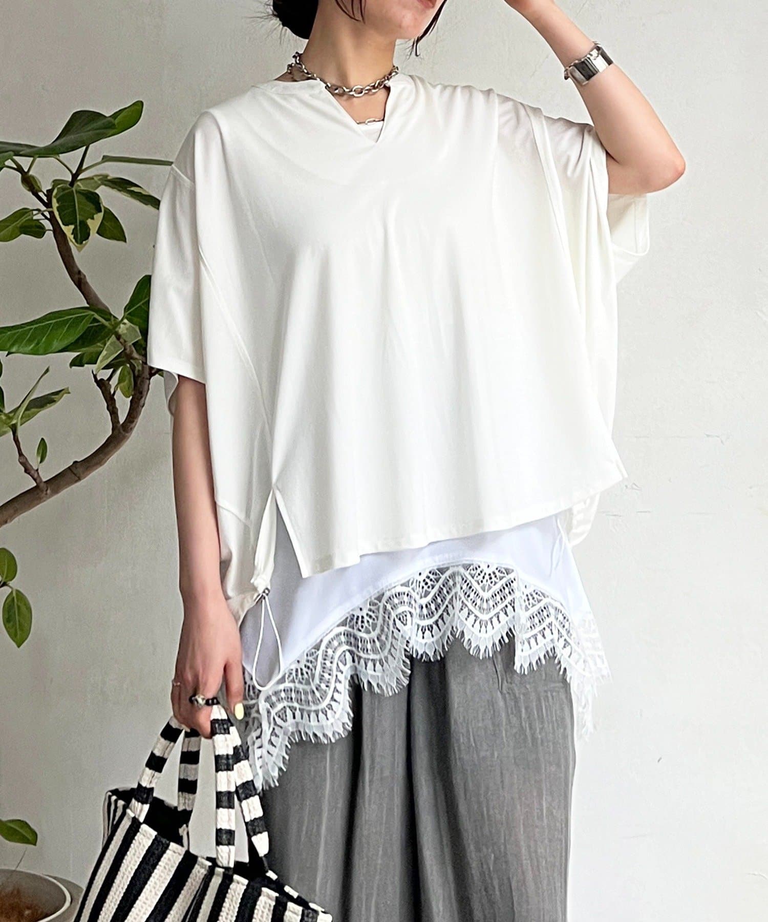 un dix cors(アンディコール) ドロストスキッパープルオーバー