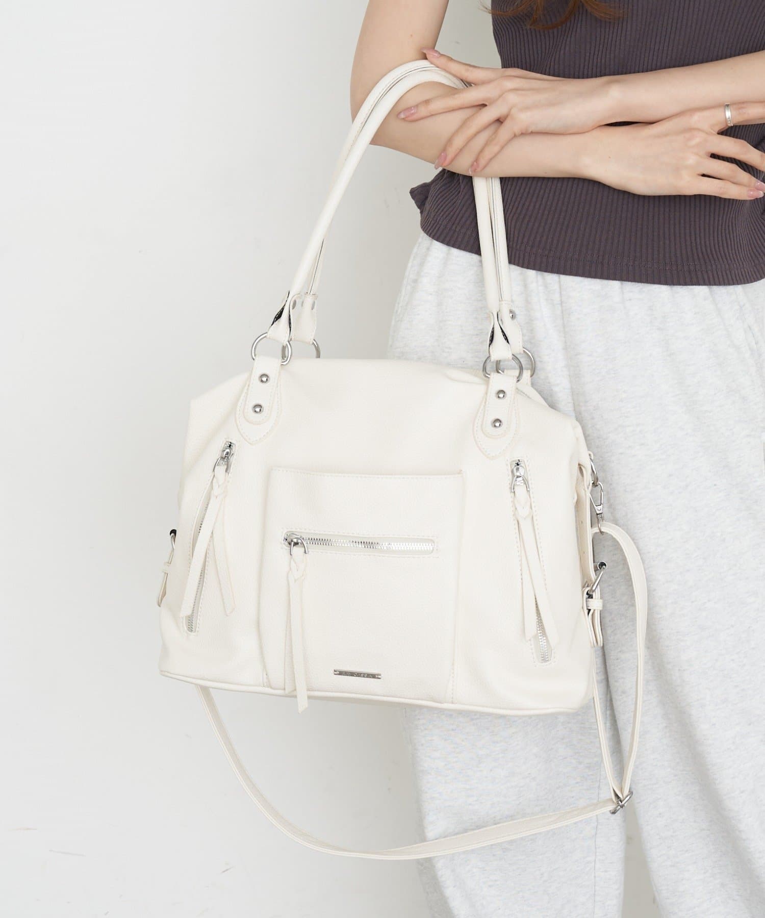 RAY CASSIN(レイカズン) 【A4サイズ収納可能 / 大容量】ビッグショルダーバッグ