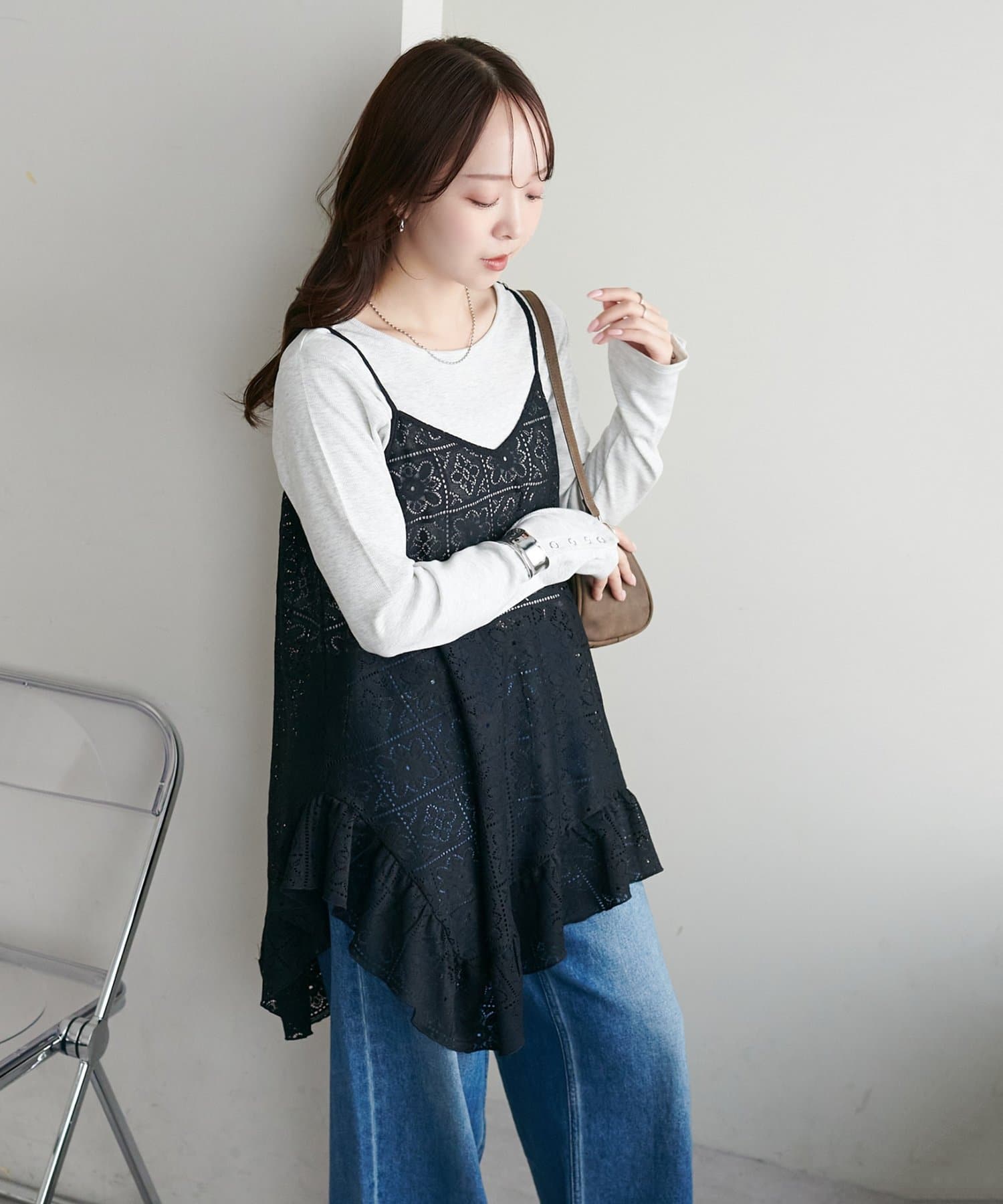 DISCOAT(ディスコート) 【WEB限定】レースキャミチュニック