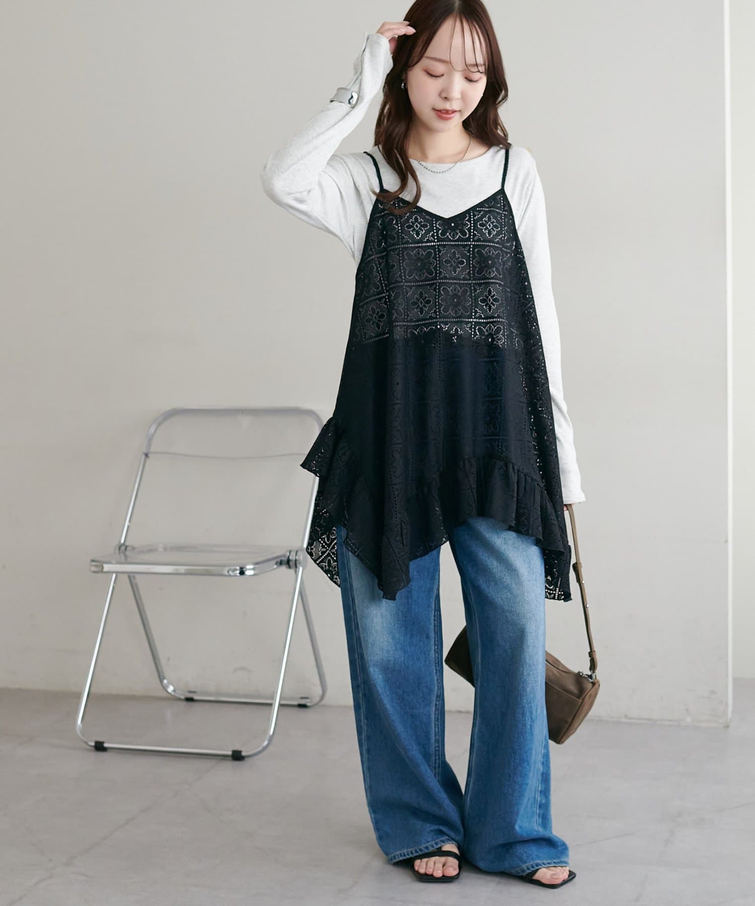 DISCOAT(ディスコート) 【WEB限定】レースキャミチュニック