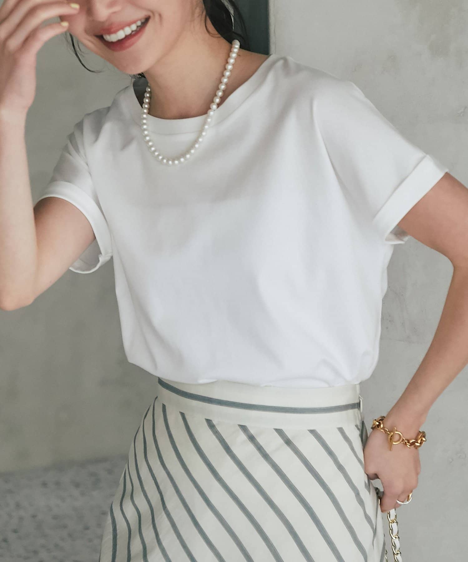 La boutique BonBon(ラブティックボンボン) 【復刻】ターンバックカットソー