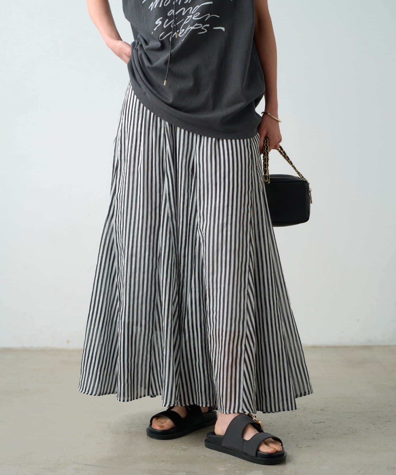 LOUNGEDRESS(ラウンジドレス) リネンフレアスカート