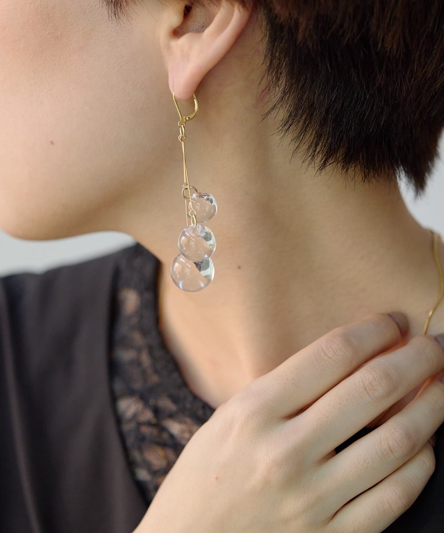 ear PAPILLONNER(イア パピヨネ) 鈴玉クリアピアス