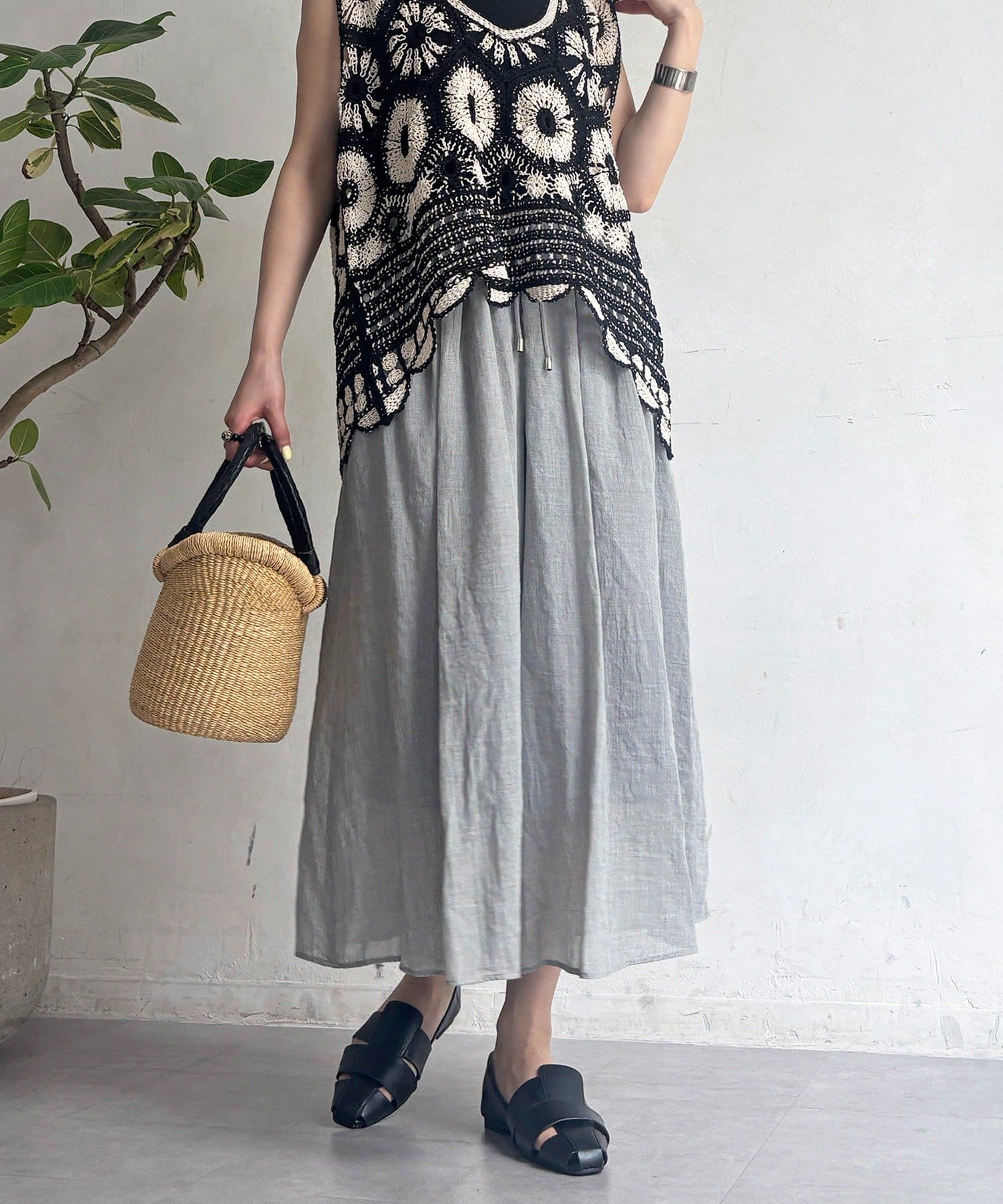 un dix cors(アンディコール) ボイルシャンブレースカンツ