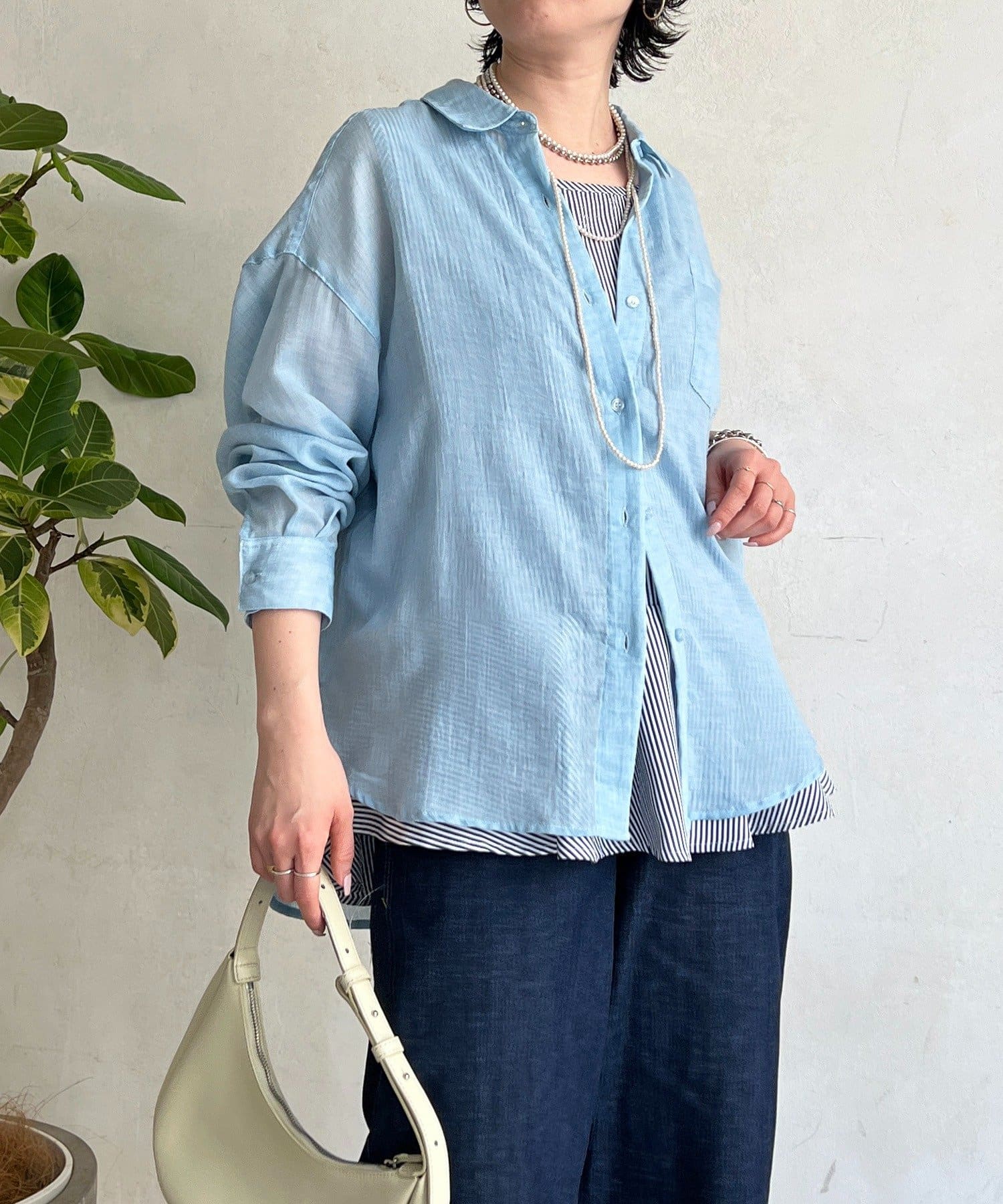 un dix cors(アンディコール) ボイルシャンブレーシャツ