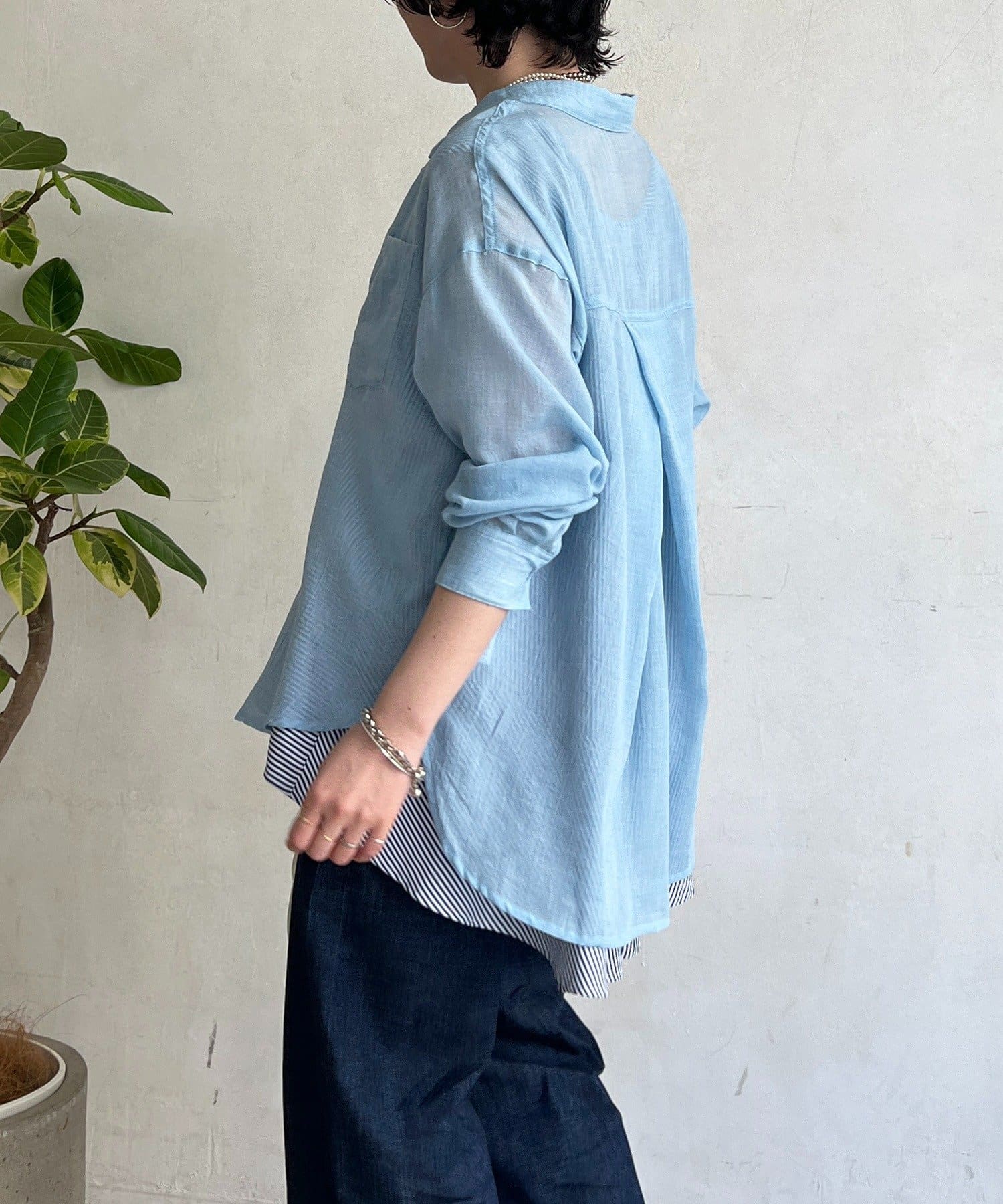 un dix cors(アンディコール) ボイルシャンブレーシャツ