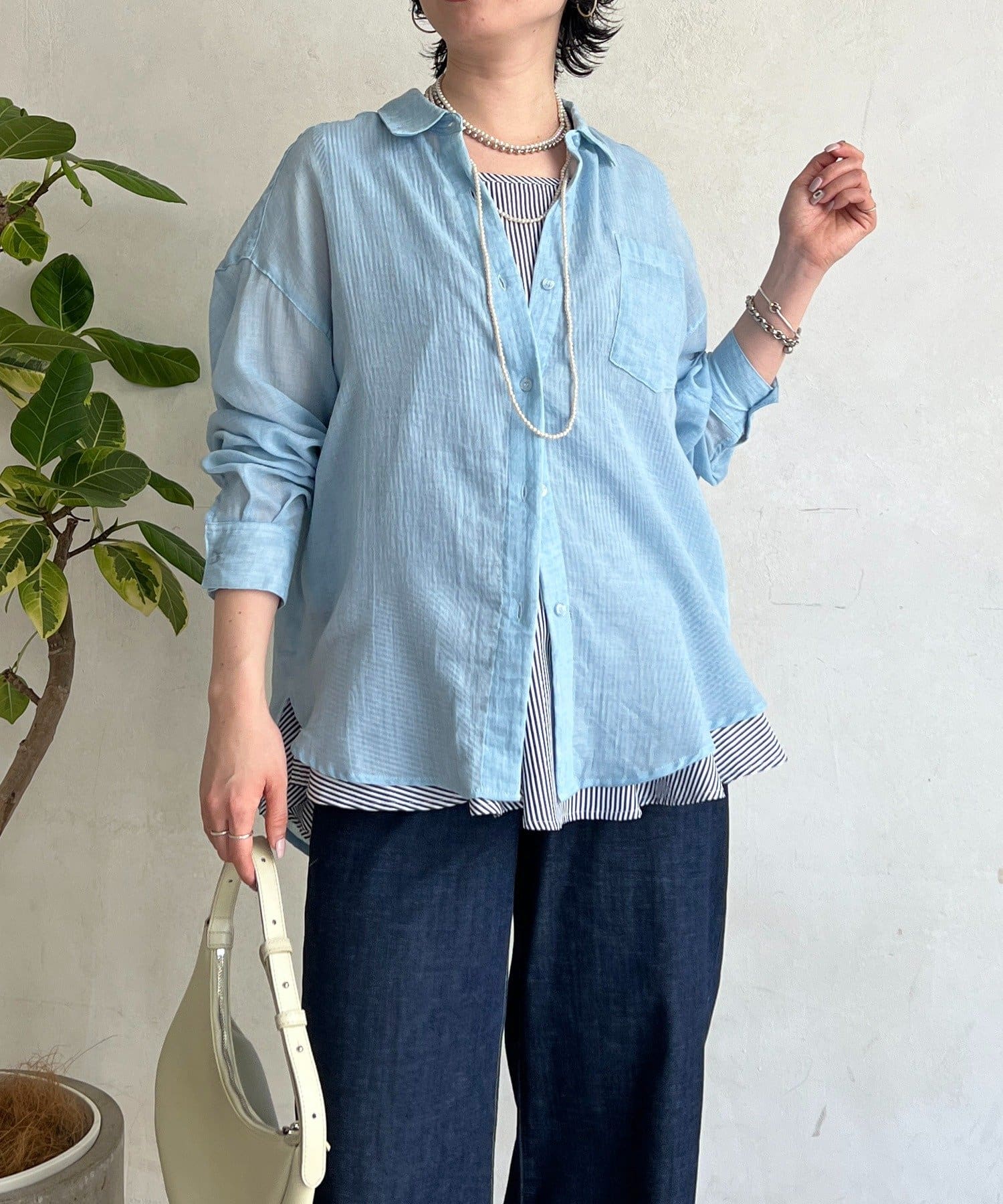 un dix cors(アンディコール) ボイルシャンブレーシャツ