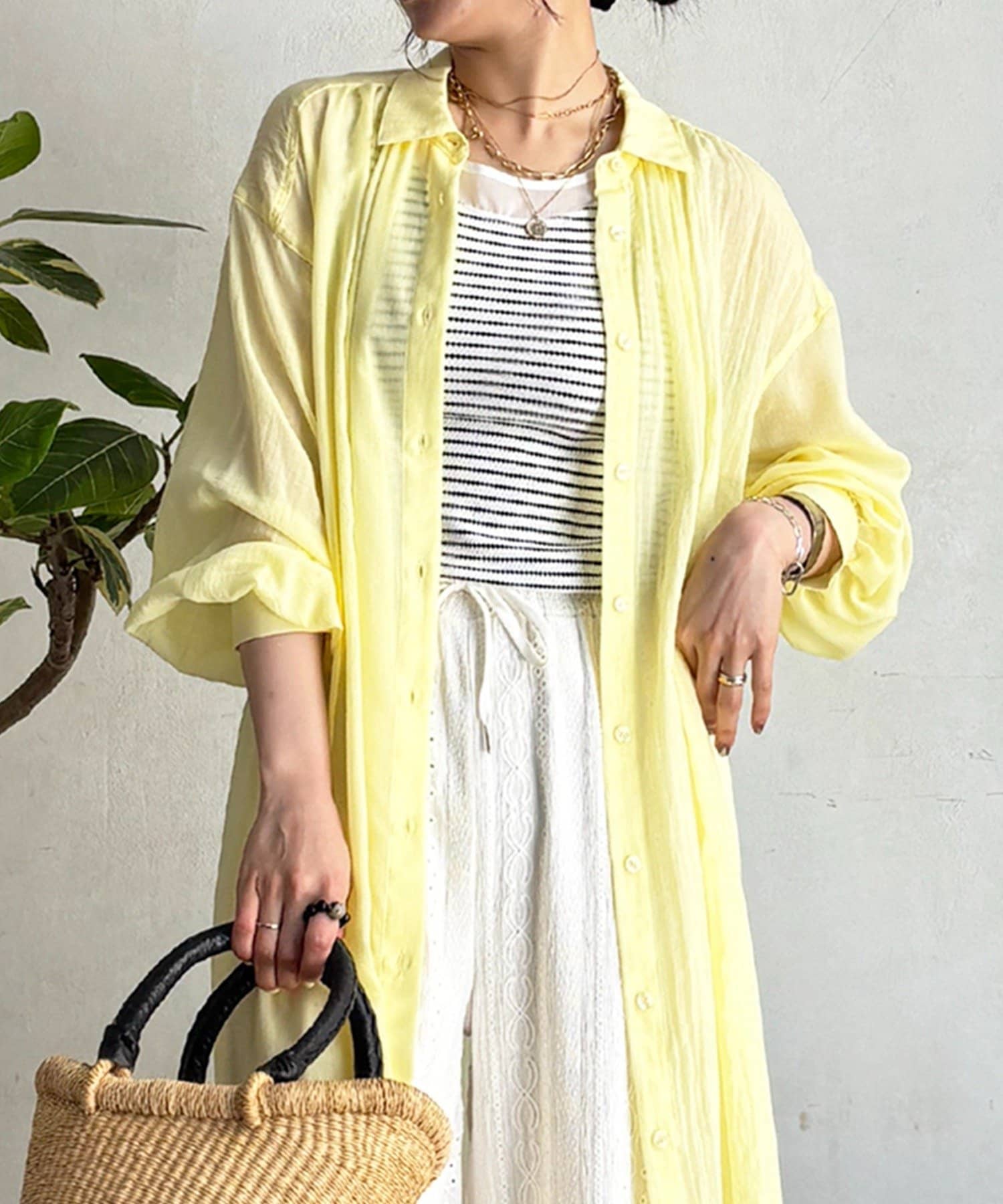 un dix cors(アンディコール) ボイルシャンブレーシャツワンピース