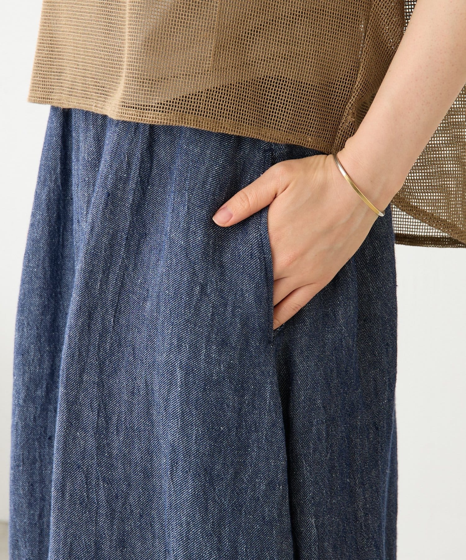 BEARDSLEY(ビアズリー) 《4/8(水)12:00予約開始》リネンデニムサルエルパンツ