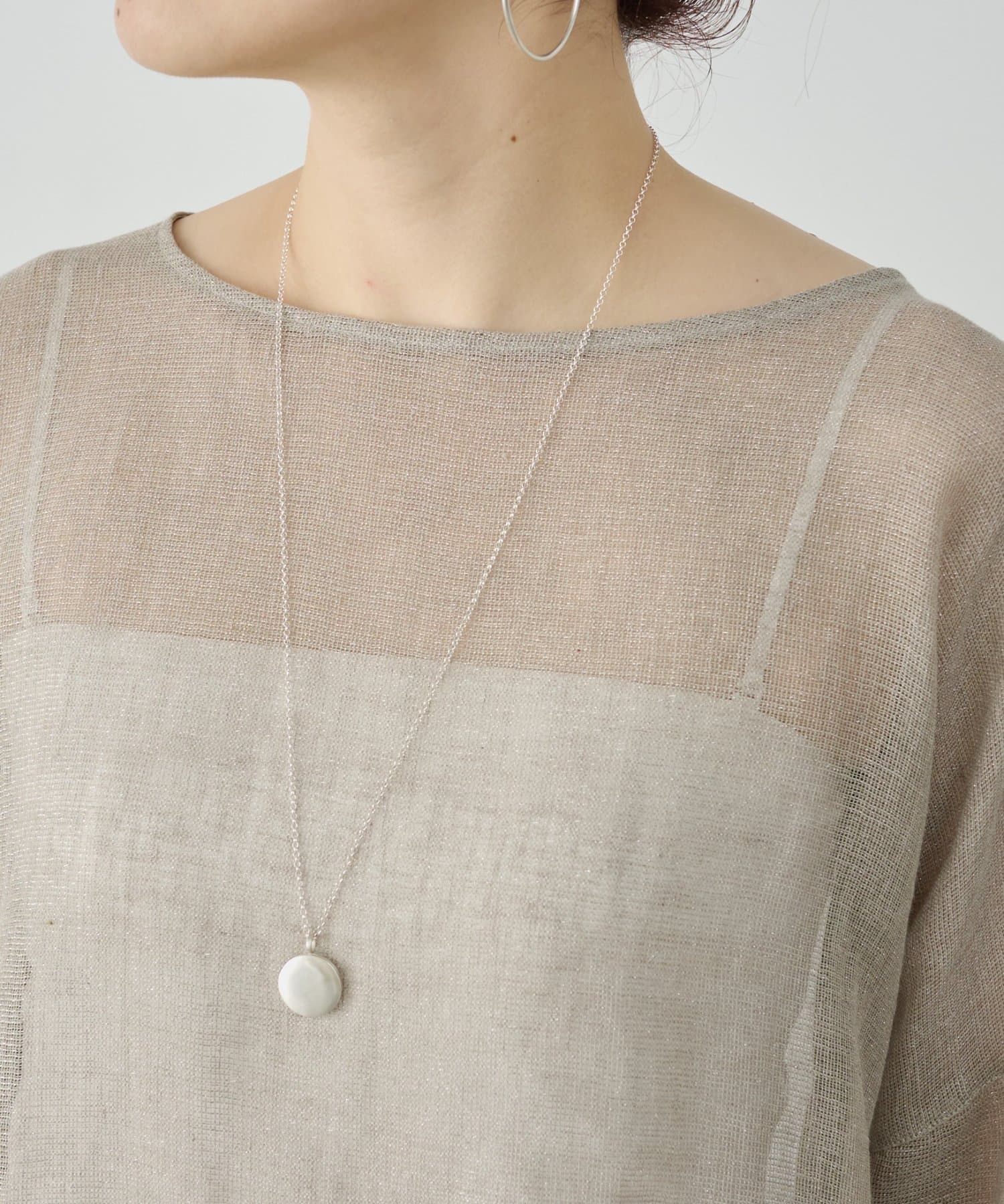 BEARDSLEY(ビアズリー) 《4/1(水)20：00予約開始》ラメリネンメッシュプルオーバー