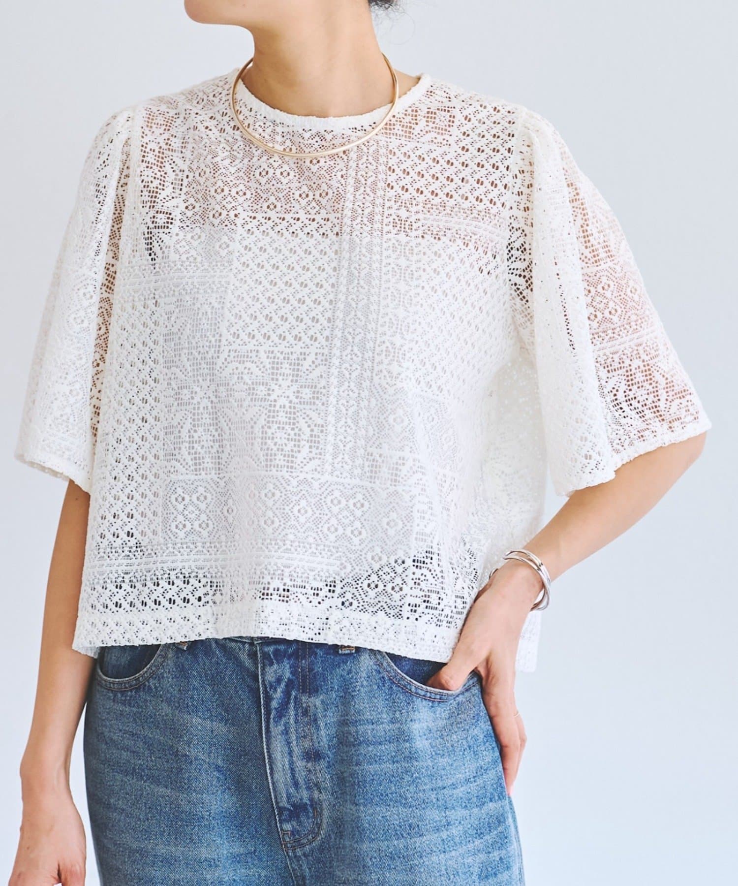 BEARDSLEY(ビアズリー) 《4/1(水)20：00予約開始》フレアスリーブレースプルオーバー