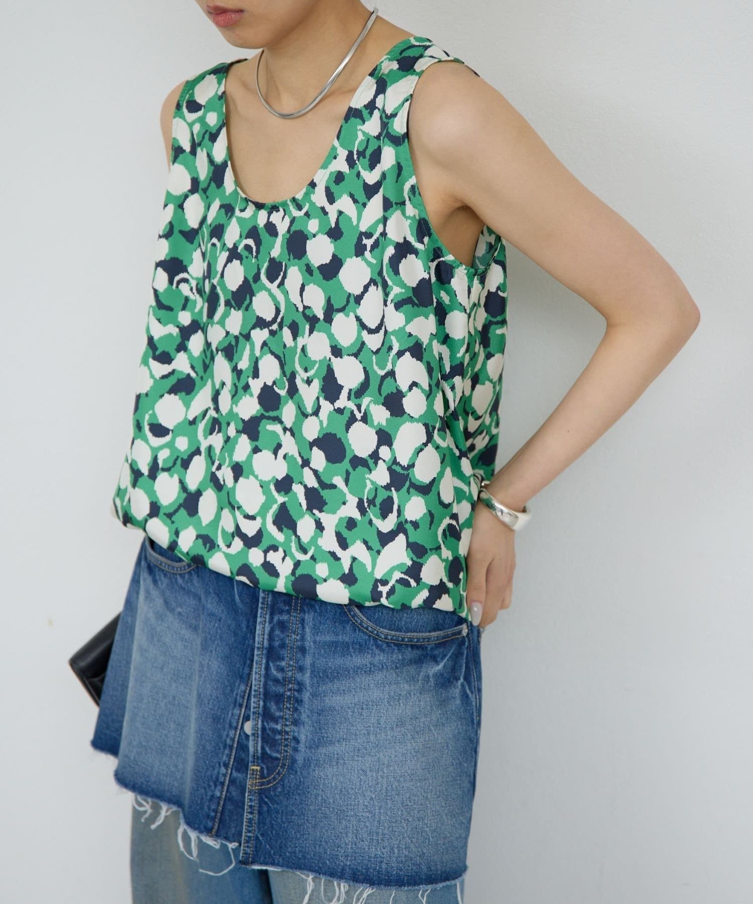 GALLARDAGALANTE(ガリャルダガランテ) アブストラクトプリントタンク