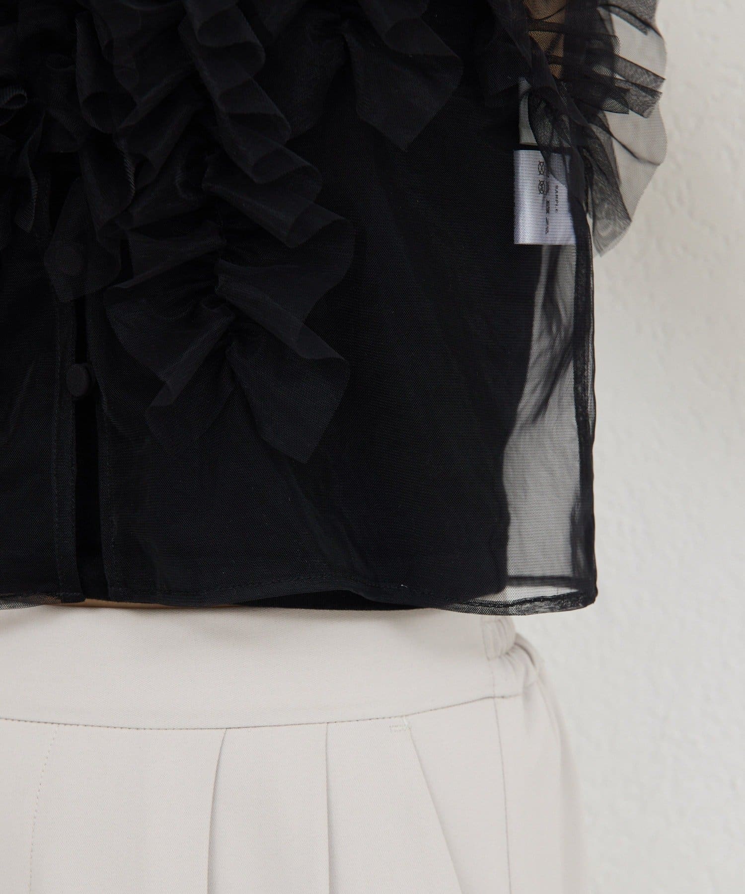 GALLARDAGALANTE(ガリャルダガランテ) チュールフリルブラウス