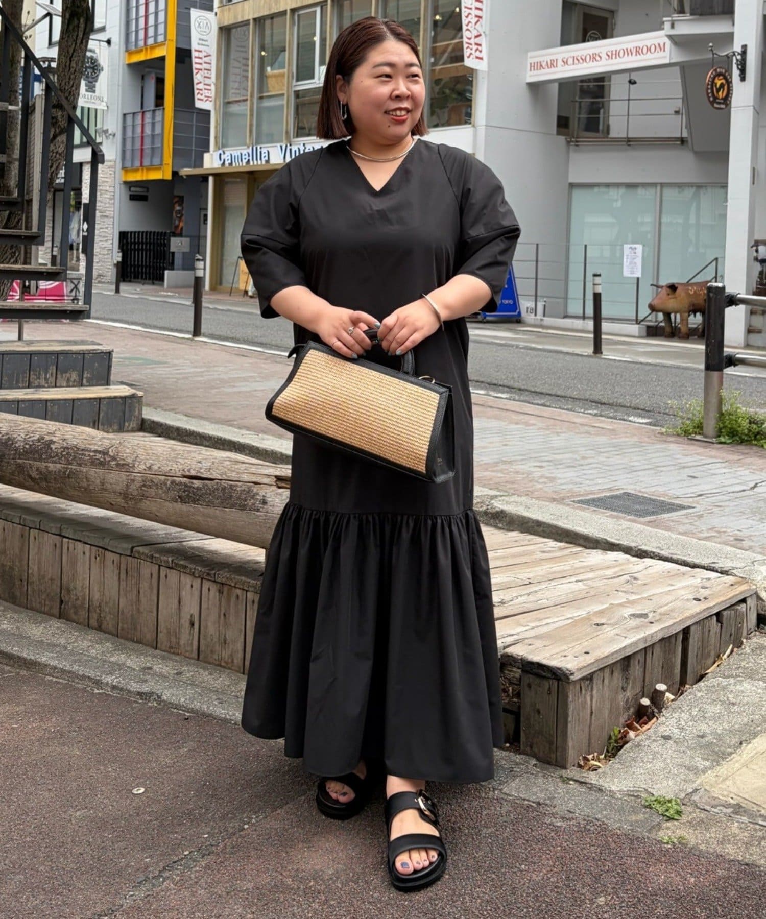 LOUNGEDRESS(ラウンジドレス) 【@_shirabe.s_コラボ】コクーンスリーブワンピース