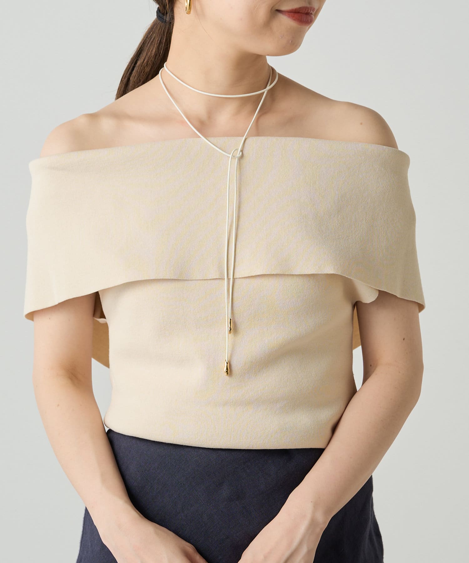 OUTLET(アウトレット) 【Loungedress】オフショル2WAYニット