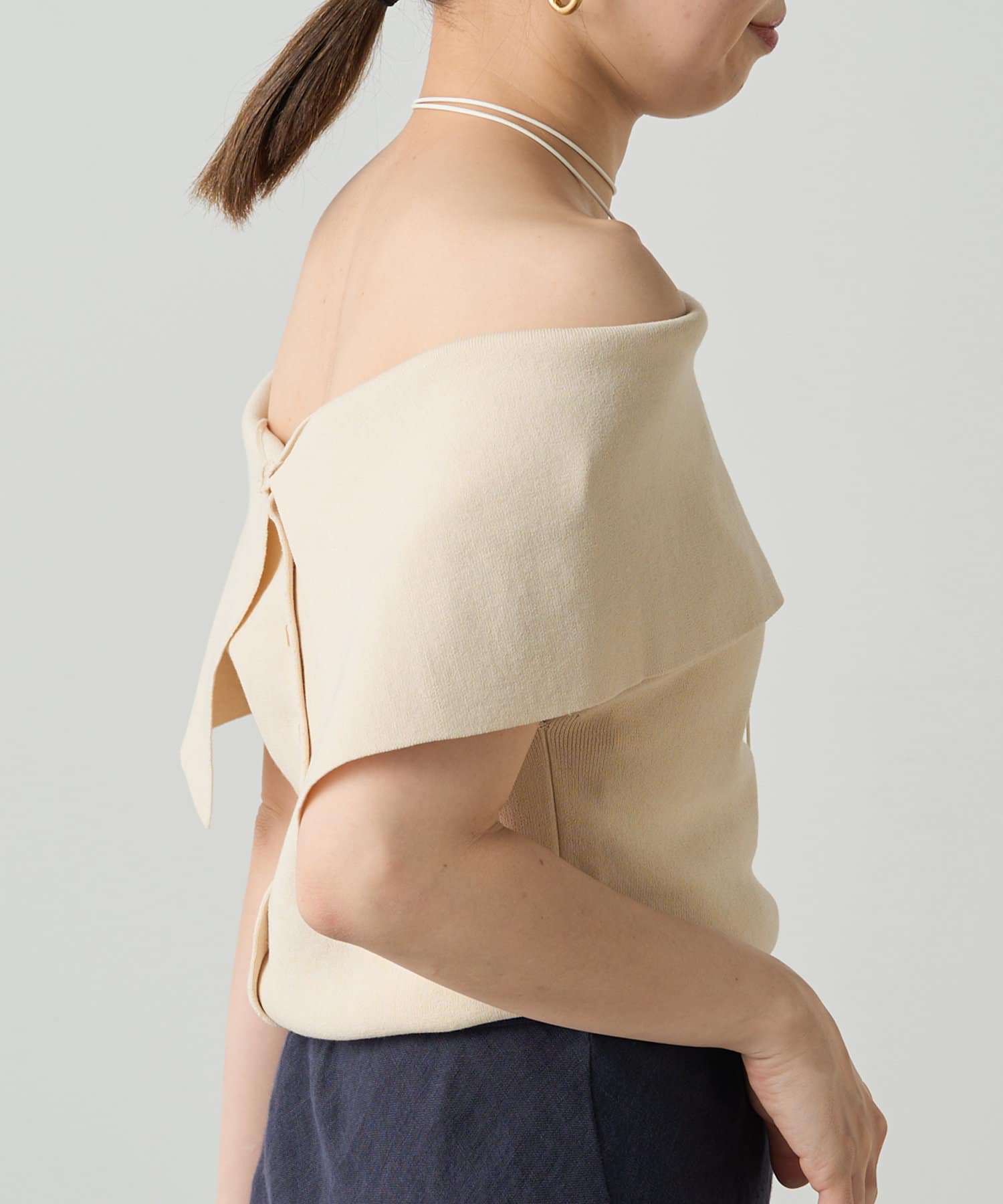 OUTLET(アウトレット) 【Loungedress】オフショル2WAYニット