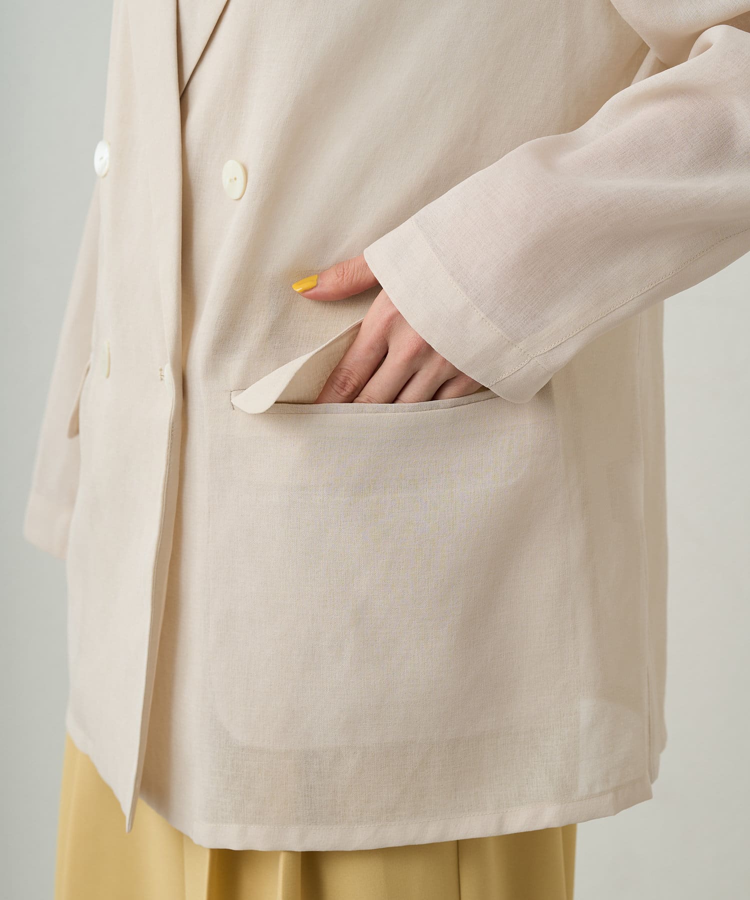 OUTLET(アウトレット) 【Loungedress】リネンライクシアージャケット