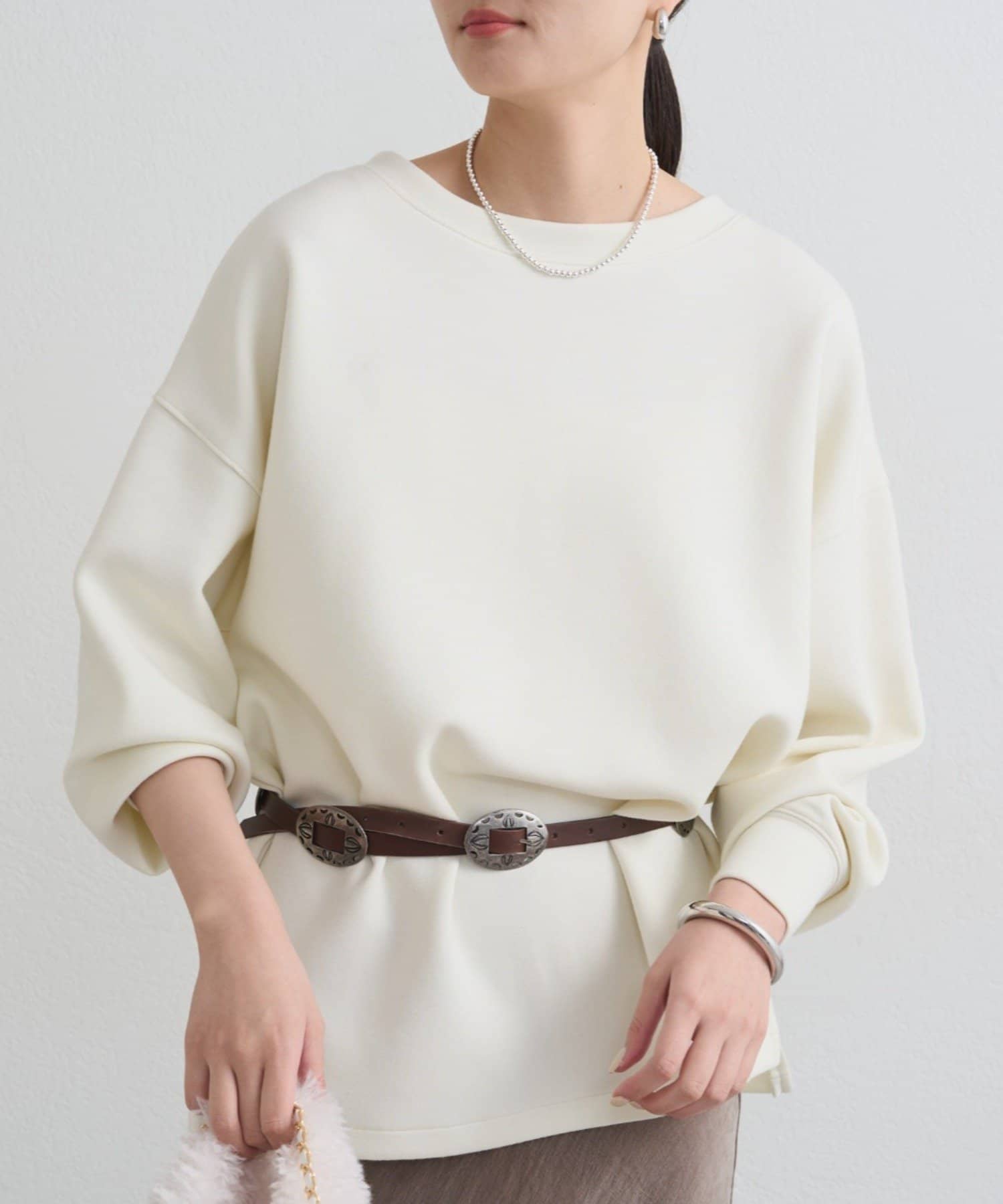 OUTLET(アウトレット) 【Loungedress】ポンチプルオーバー