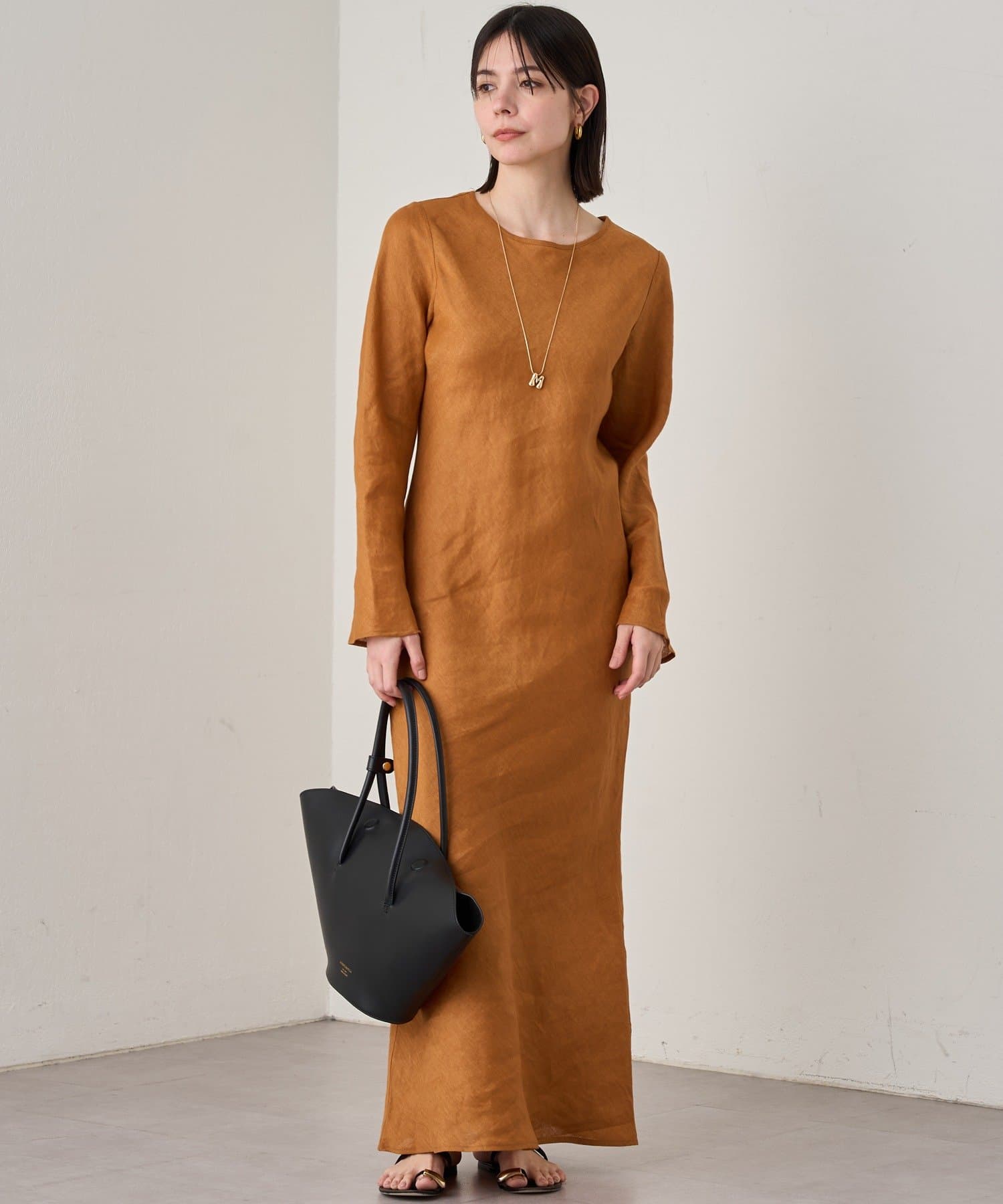 OUTLET(アウトレット) 【Loungedress】20thリネンバイヤスワンピース