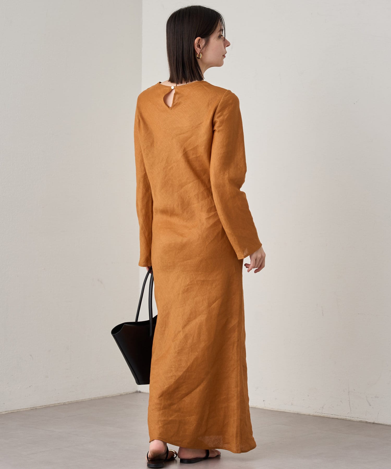 OUTLET(アウトレット) 【Loungedress】20thリネンバイヤスワンピース