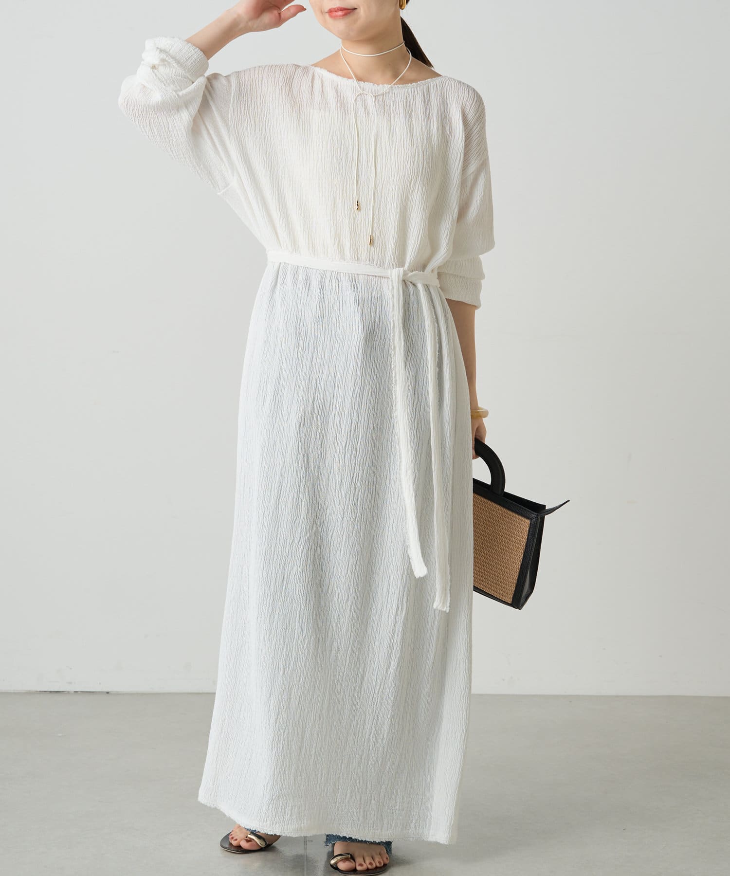 OUTLET(アウトレット) 【Loungedress】ガーゼリラックスワンピース