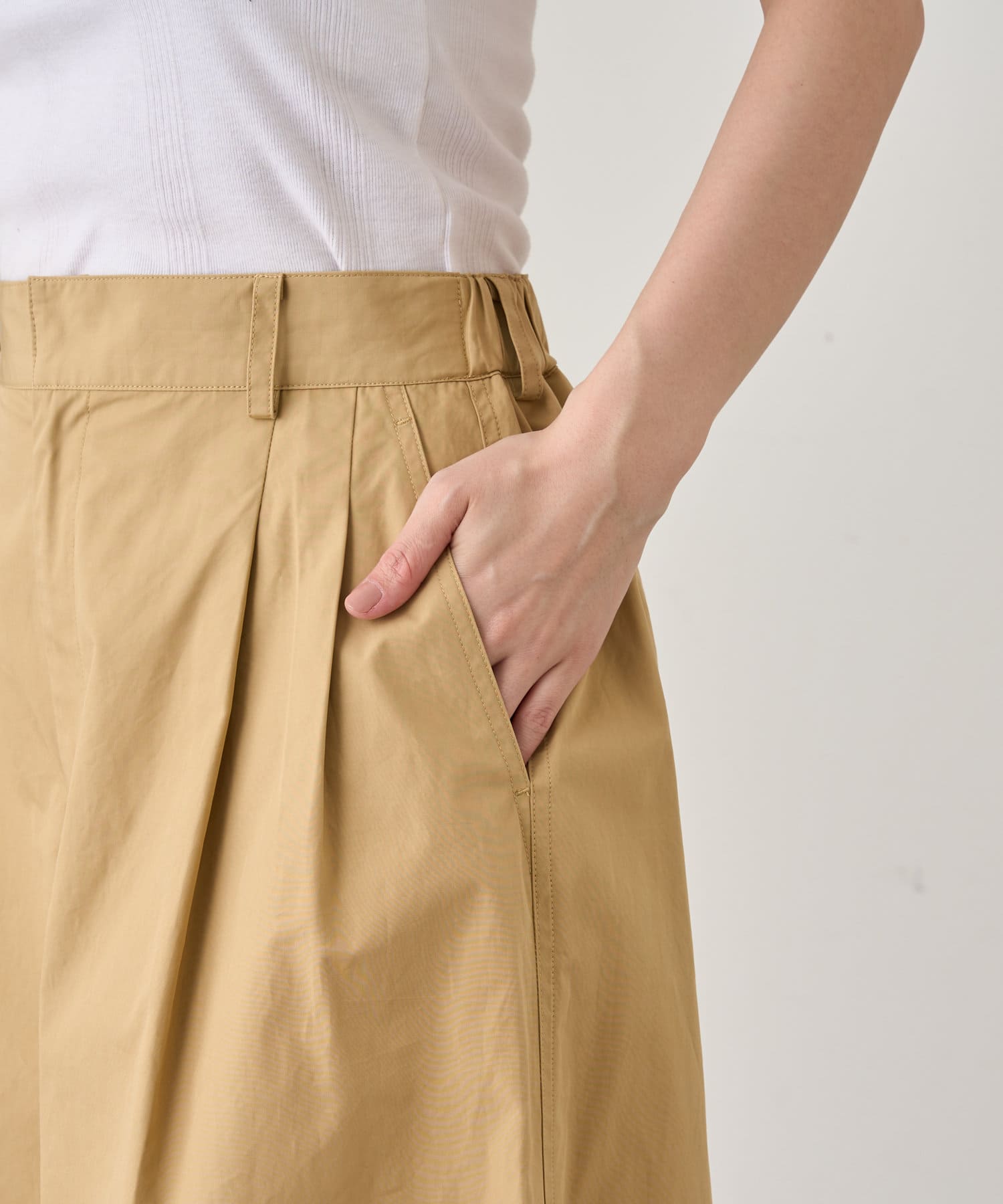 OUTLET(アウトレット) 【Loungedress】ワイドフレアライトチノパンツ