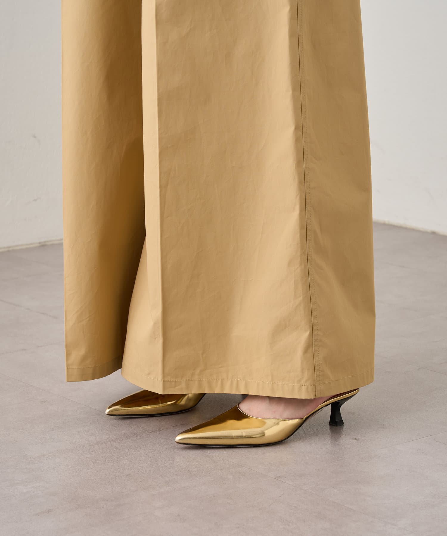 OUTLET(アウトレット) 【Loungedress】ワイドフレアライトチノパンツ