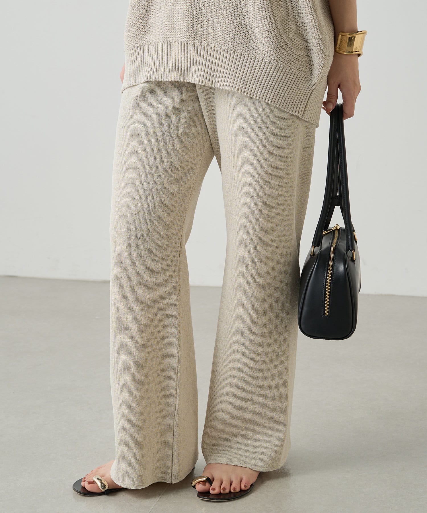 OUTLET(アウトレット) 【Loungedress】和紙ニットパンツ