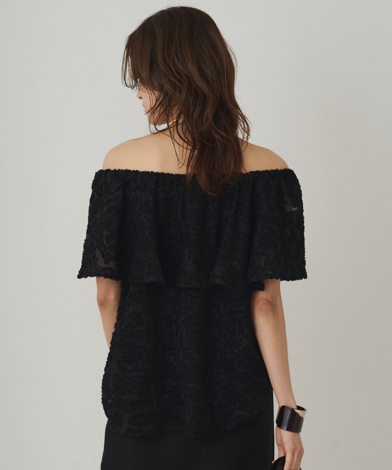 OUTLET(アウトレット) 【Loungedress】フリルオフショル2WAYブラウス