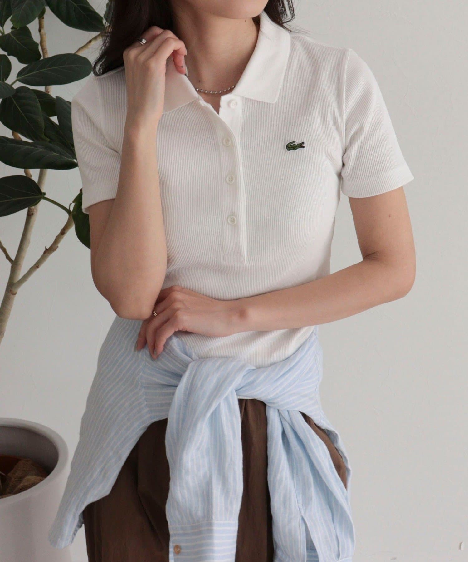 FREDY & GLOSTER(フレディ アンド グロスター) 【LACOSTE/ラコステ】ワンポイントリブポロシャツ