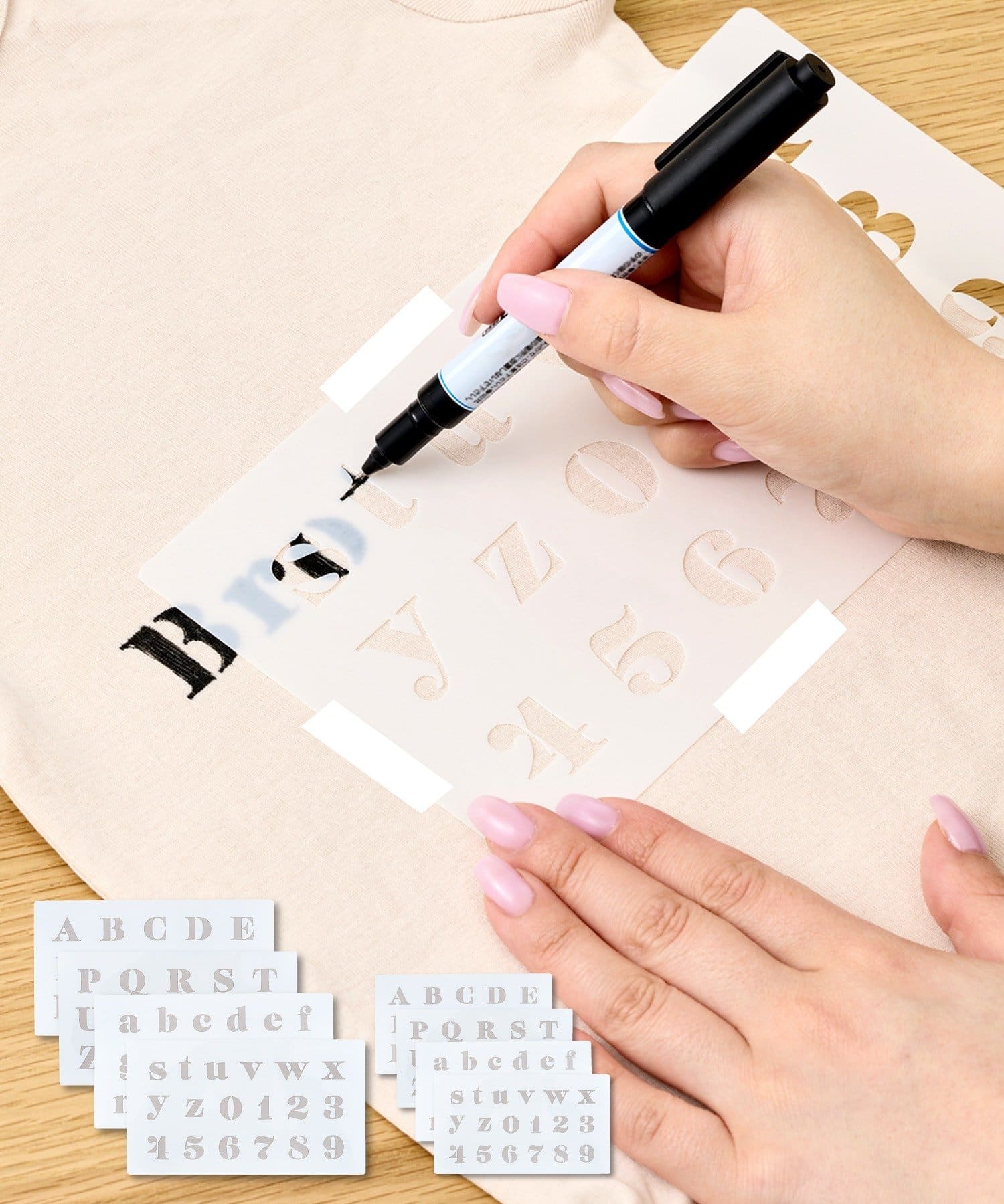 3COINS(スリーコインズ) アルファベットステンシルシート／Kids Anniversary