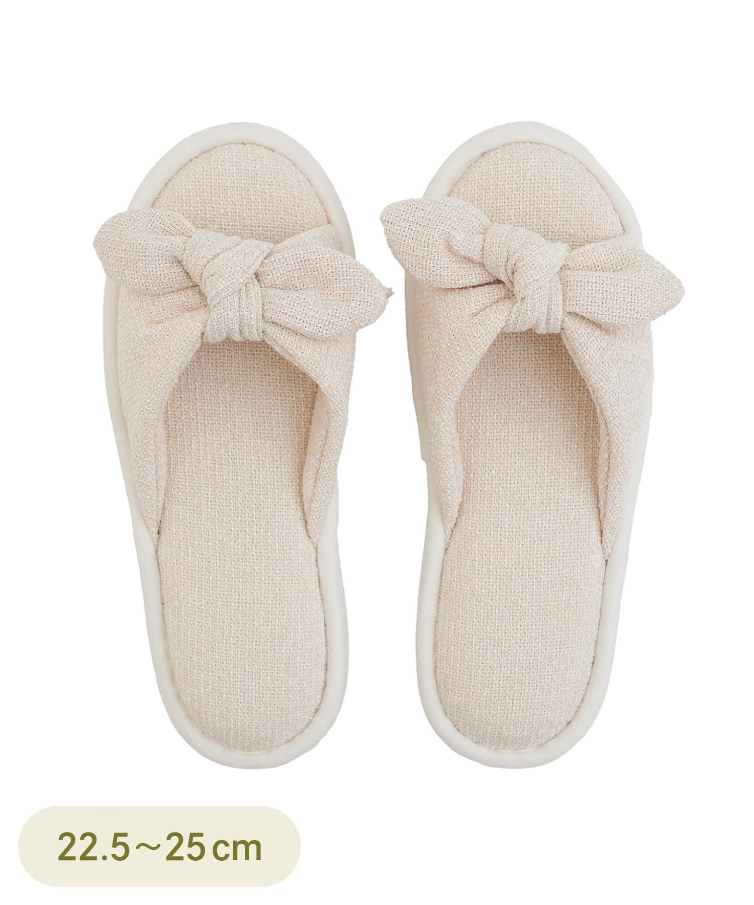 3COINS(スリーコインズ) 結びリボンスリッパ