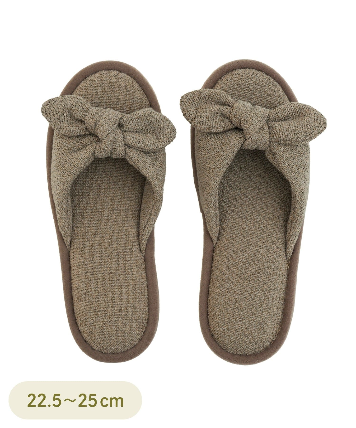 3COINS(スリーコインズ) 結びリボンスリッパ