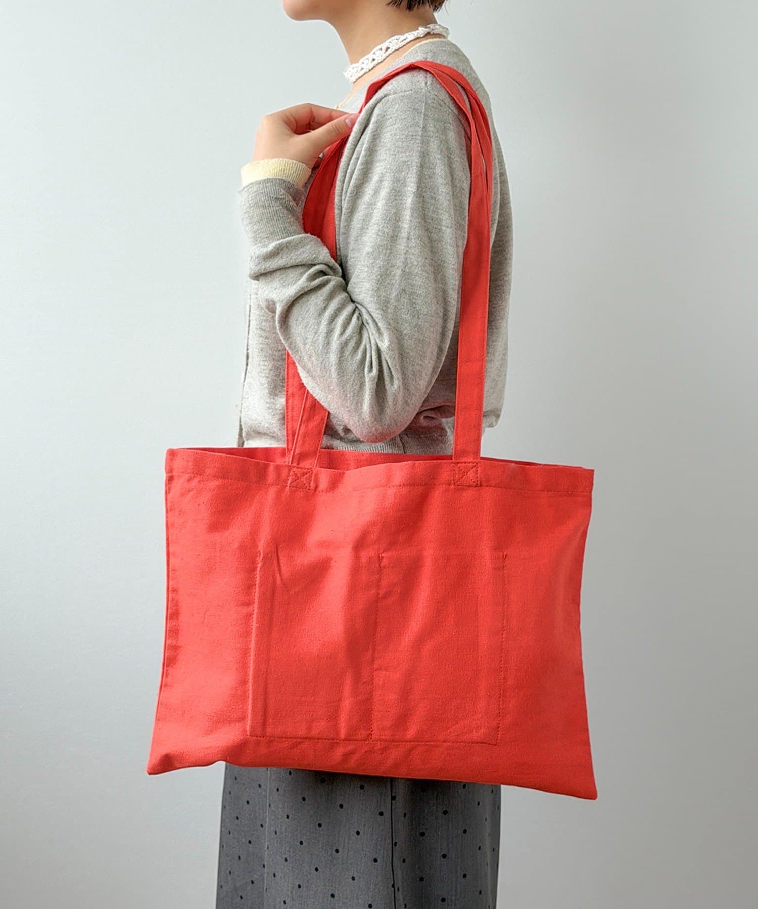 3COINS(スリーコインズ) 横長トートバッグ