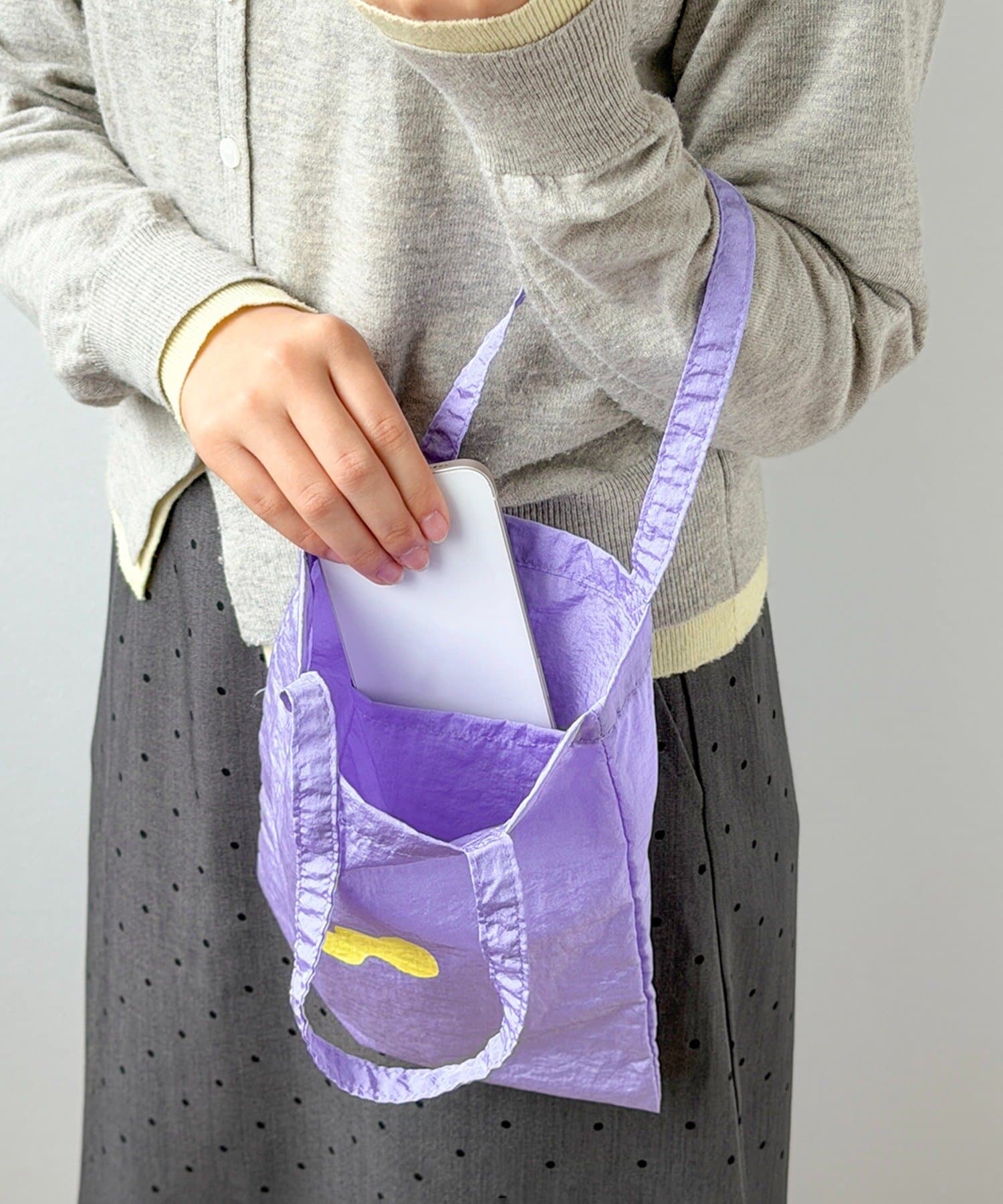 3COINS(スリーコインズ) 縦長ミニトートバッグ