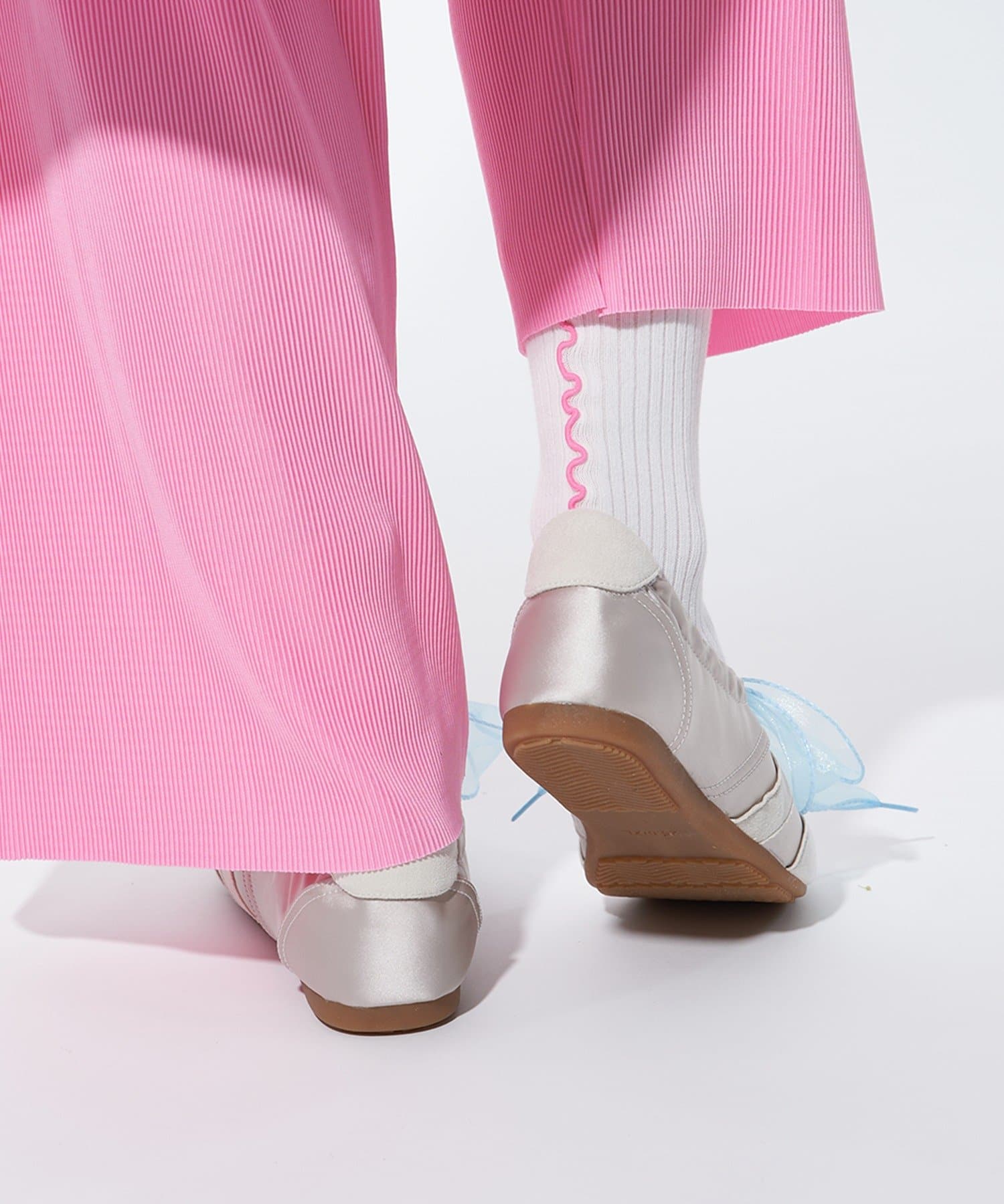 3COINS(スリーコインズ) バイカラーメロウソックス