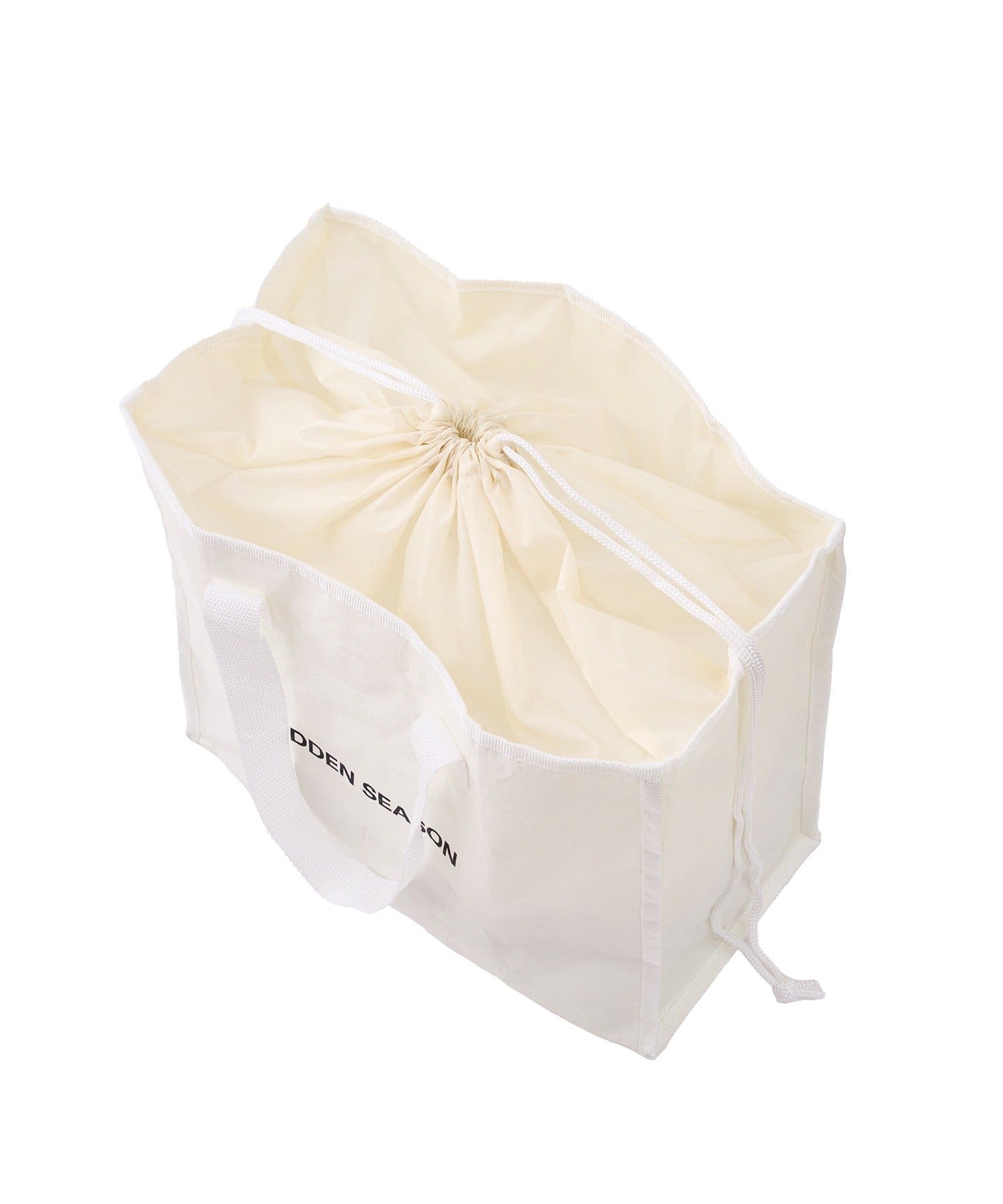 3COINS(スリーコインズ) 巾着付きバッグ型収納：M